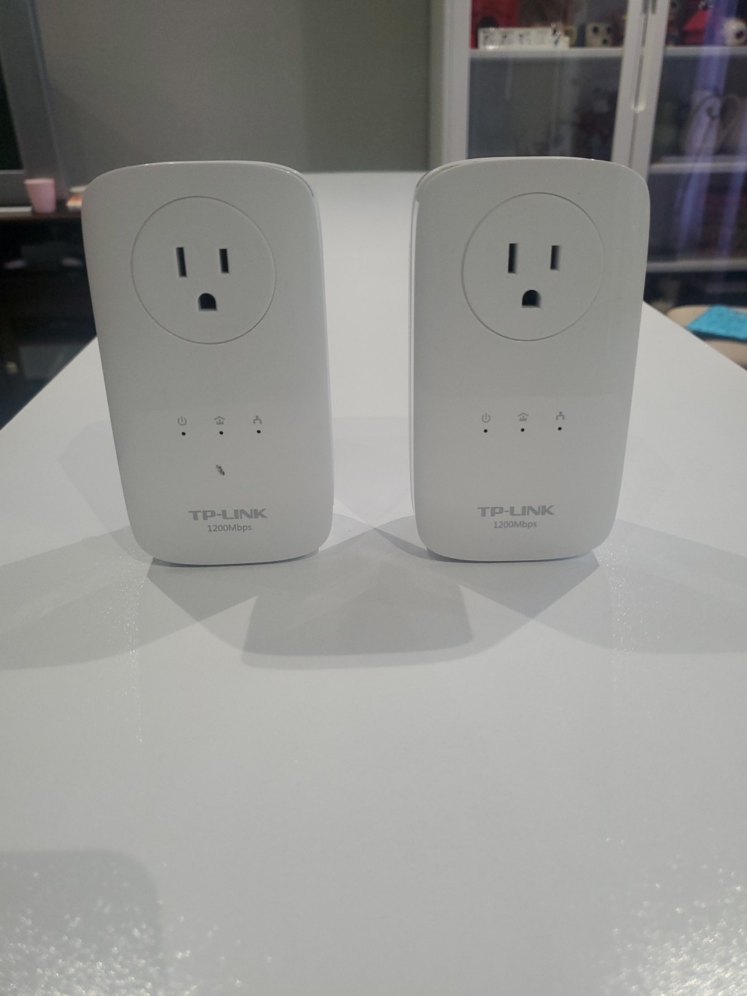 Set Of 2 TP-LINK AV1200 3-Port Gigabit Passthrough Powerline Adapter TL-PA8030P