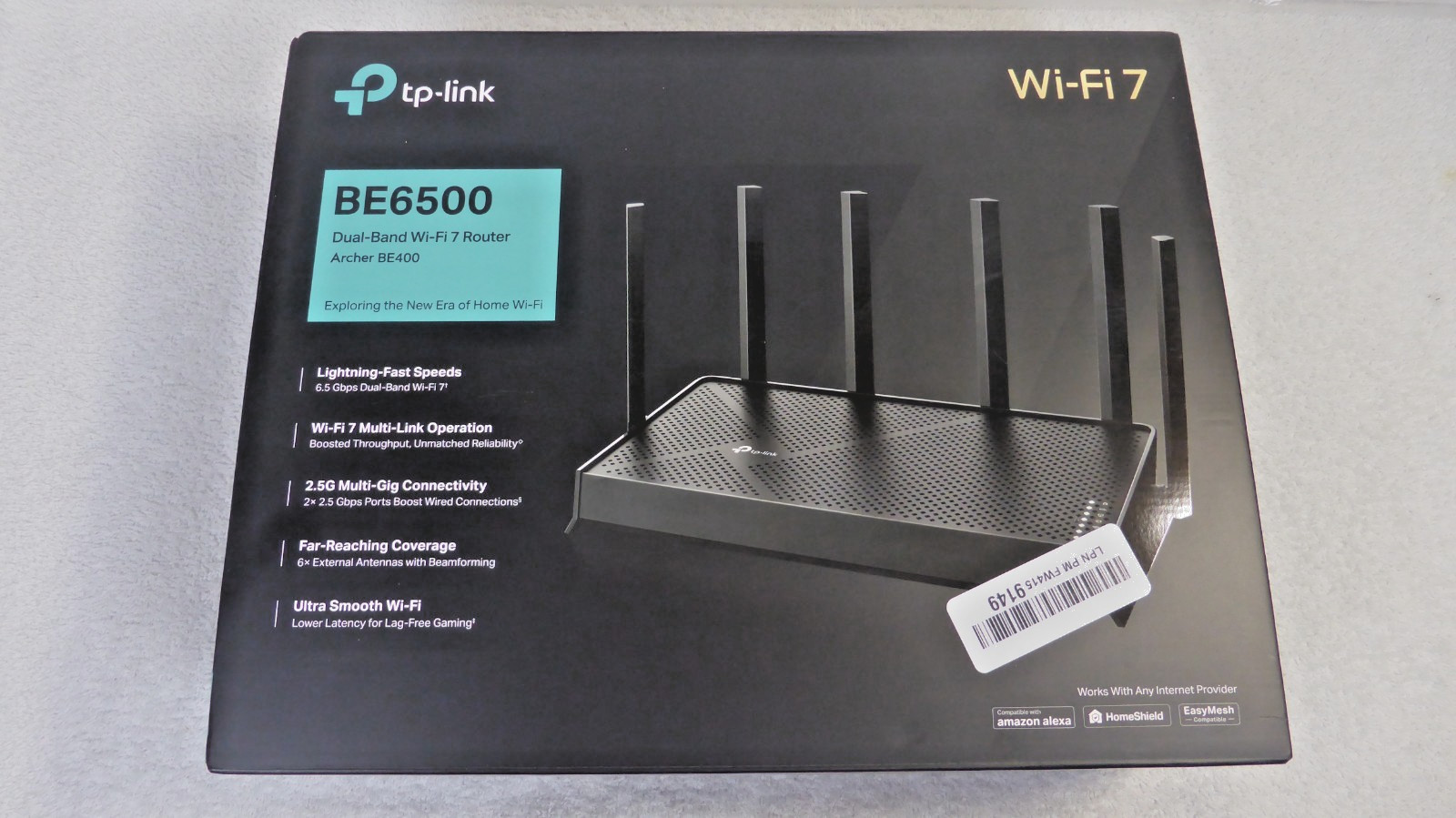 TP-Link Archer Dual Band WiFi 7 Router BE400 BE6500 with 2.5Gbps Ports MU-MIMO