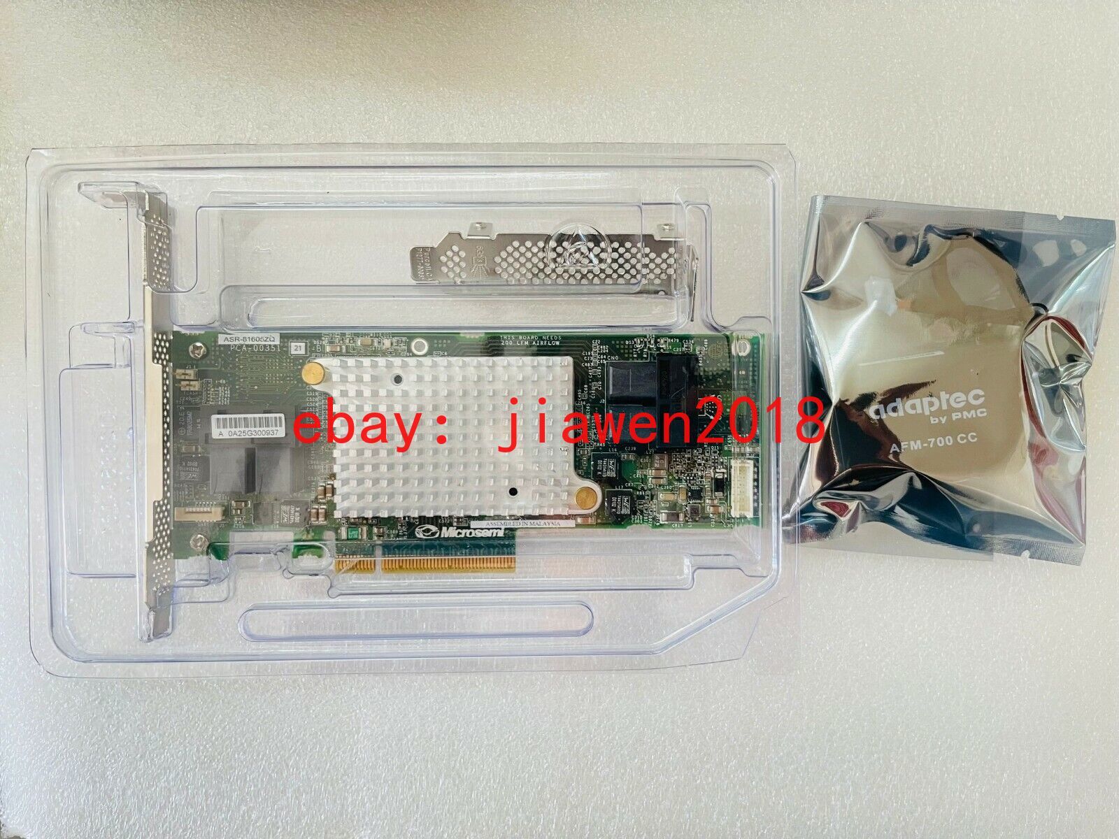 Adaptec ASR-81605ZQ 12G SAS 16-Port 1GB Cache PCIe x8 RAID Controller + Battery