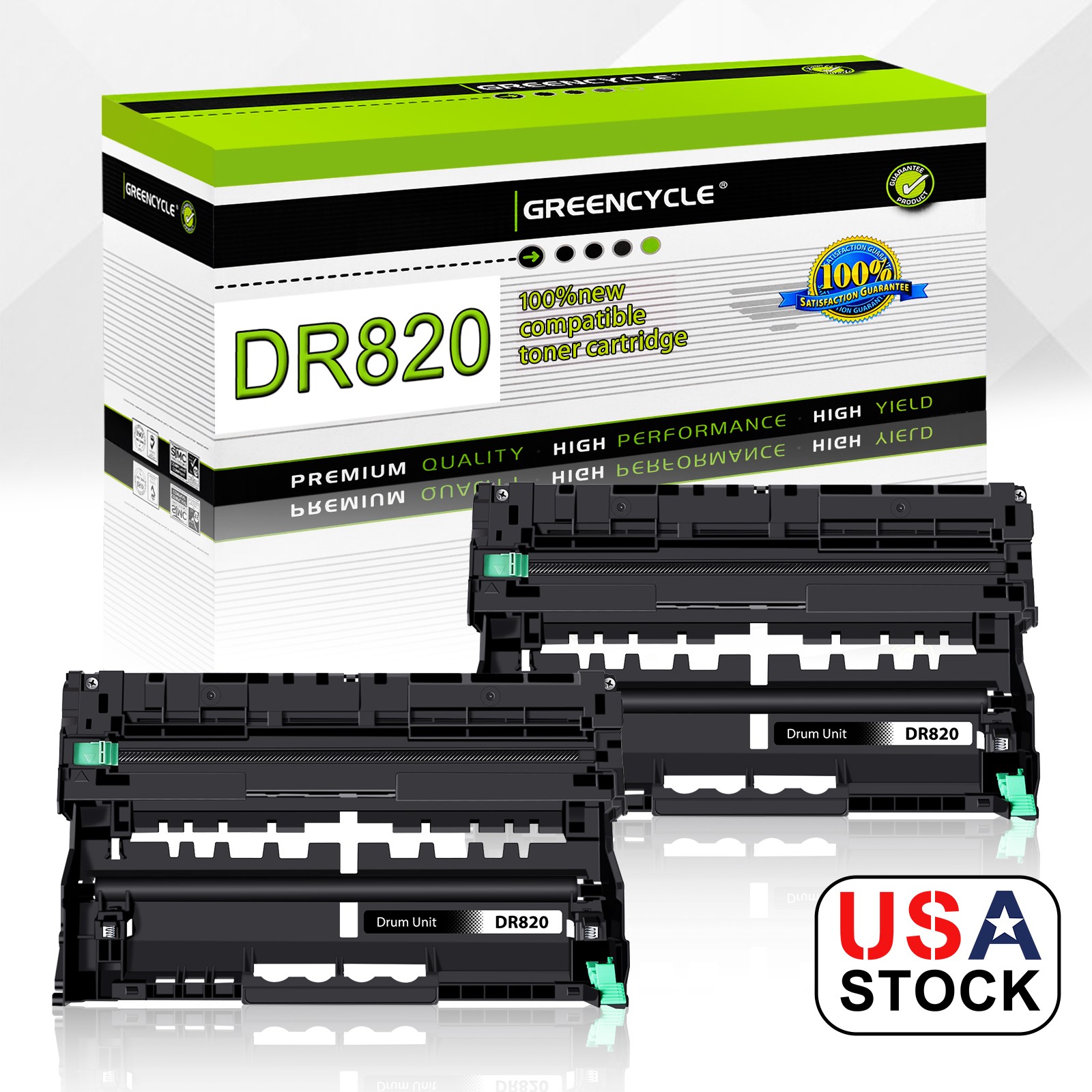 2 Pack DR820 Drum Unit for Brother DR-820 MFC-L5850DW HL-L6200DWT DCP-L5650DN