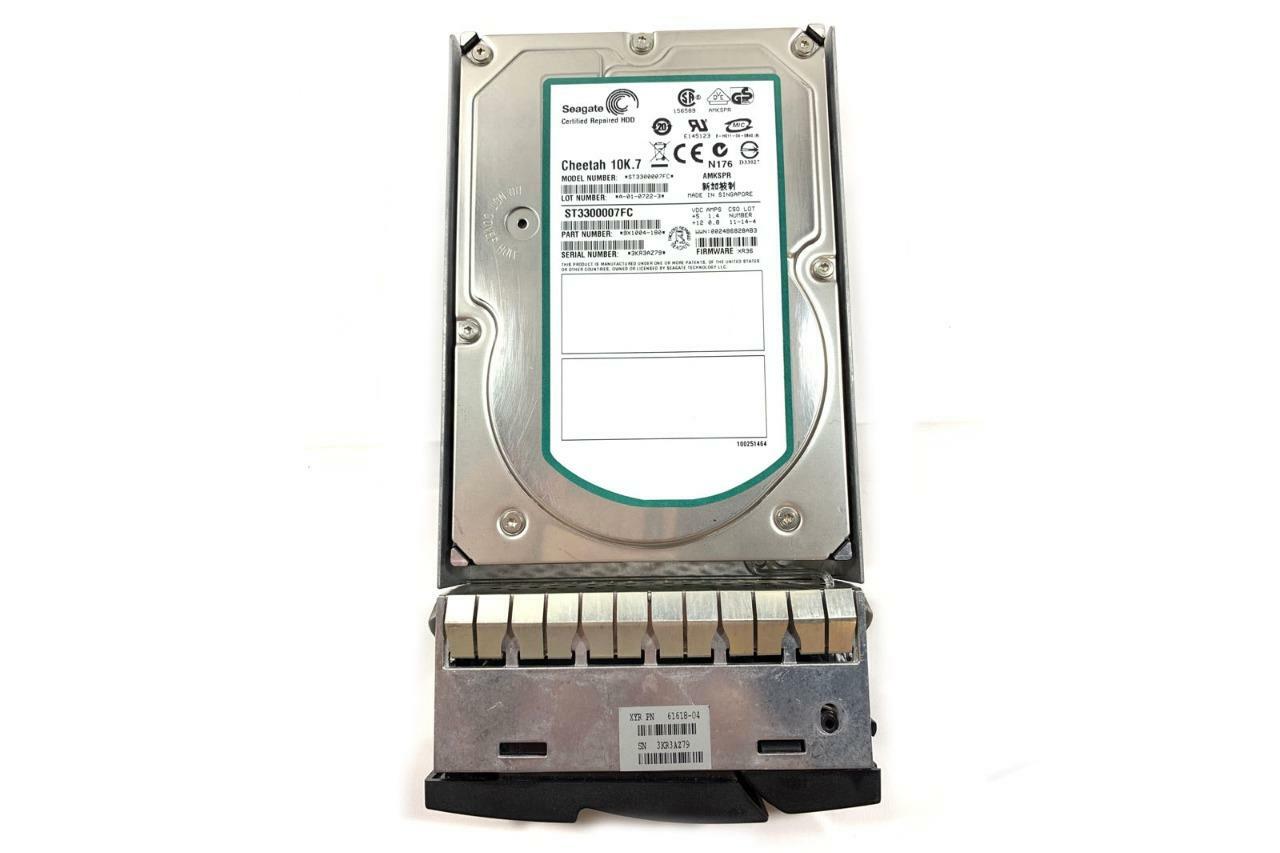 Seagate Cheetah 300GB 10K RPM 3.5" FC HDD w/ Dell Caddy ST3300007FC 9X1004-180