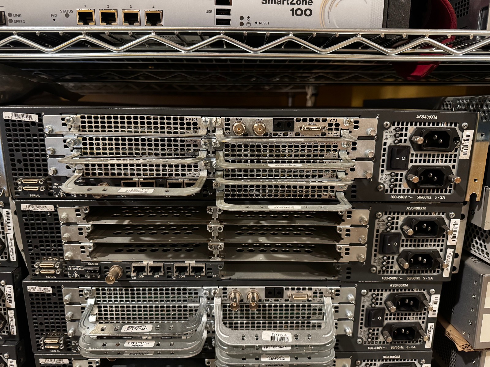 Cisco AS54XM-AC-RPS AS5400XM Fully loaded w/ 6x AS54-DFC-108NP & 1x AS54-DFC-CT3