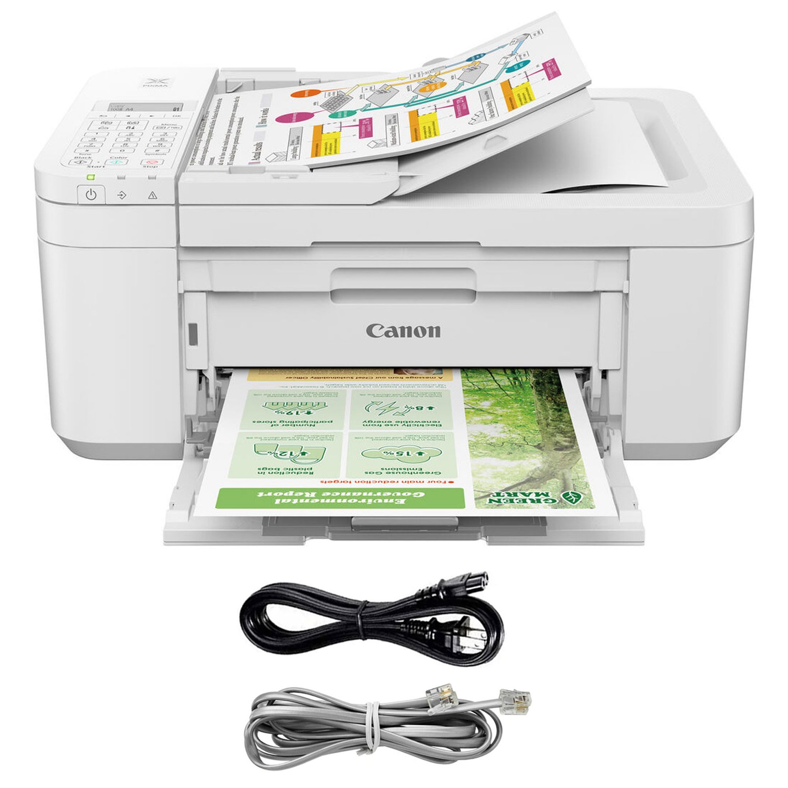 Canon PIXMA TR4720 Wireless All-in-One Printer (White) "USED"