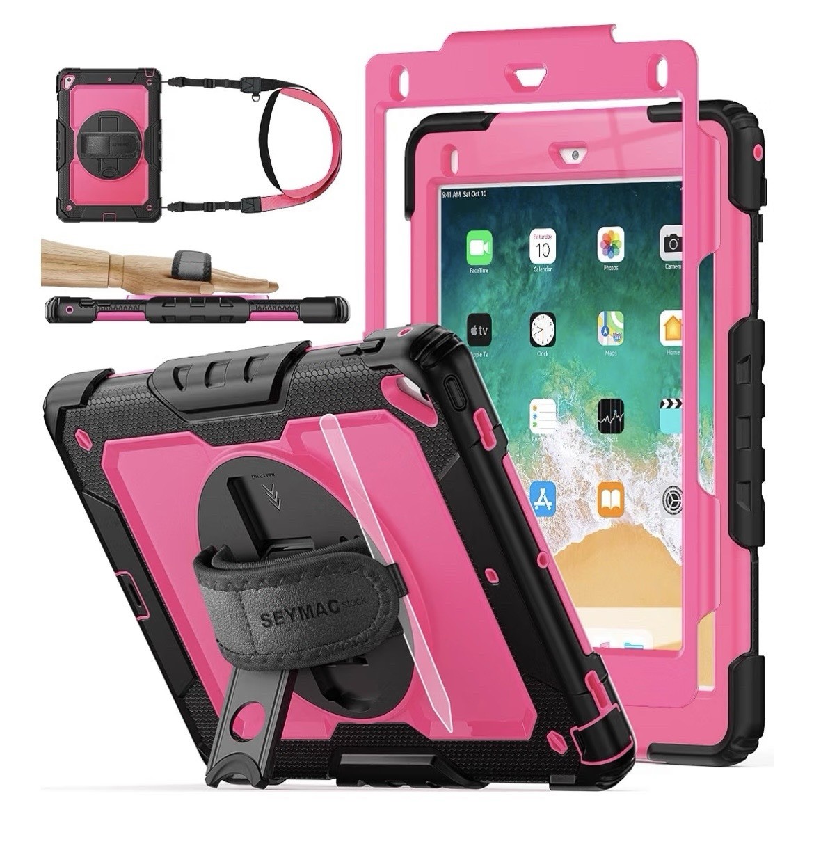 SEYMAC Case For IPad 6th/5th Generation 9.7 Inch,Full-Body Shockproof Heavy Duty