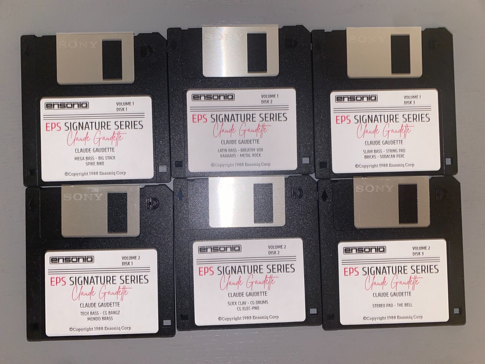 Ensoniq 6 Disk Library Set - CLAUDE GAUDETTE VOL's #1-2 for ASR-10 TS-10 EPS