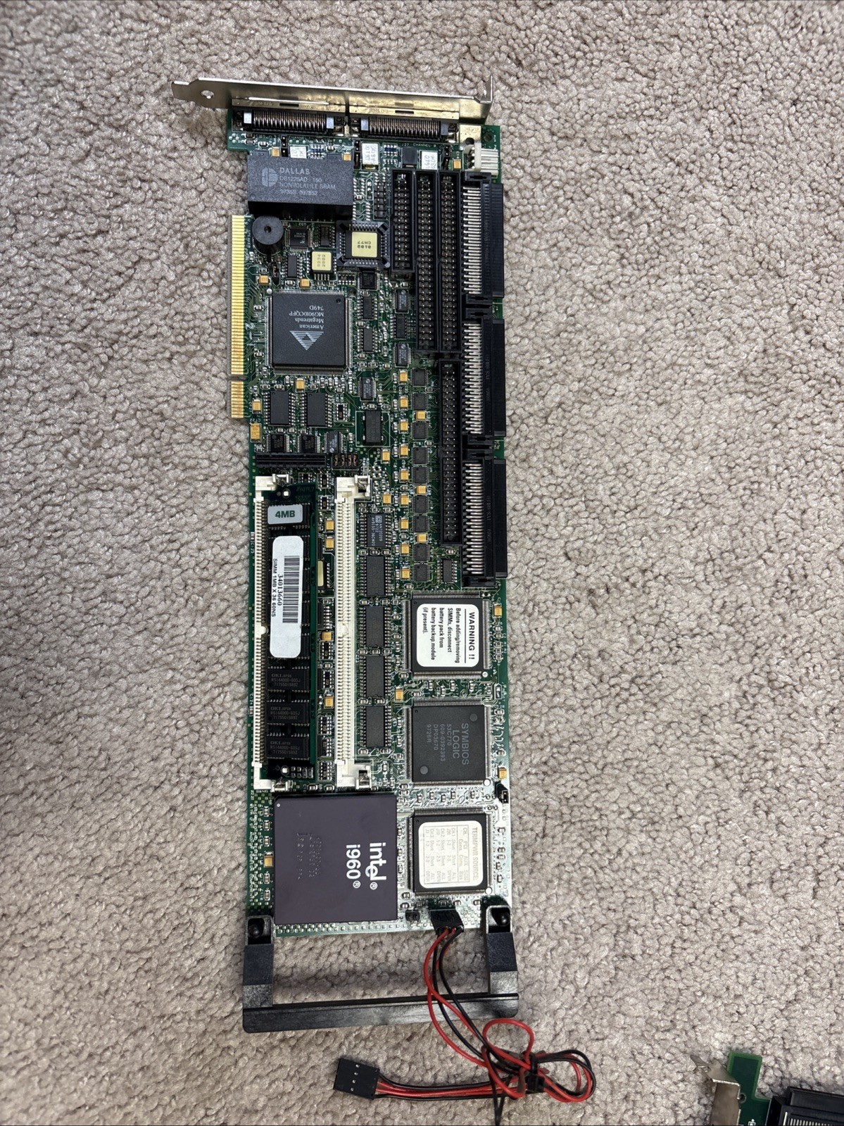 Vintage Intel i960 RAID/SCSI Controller Card – PCI – Symbios Logic – Untested