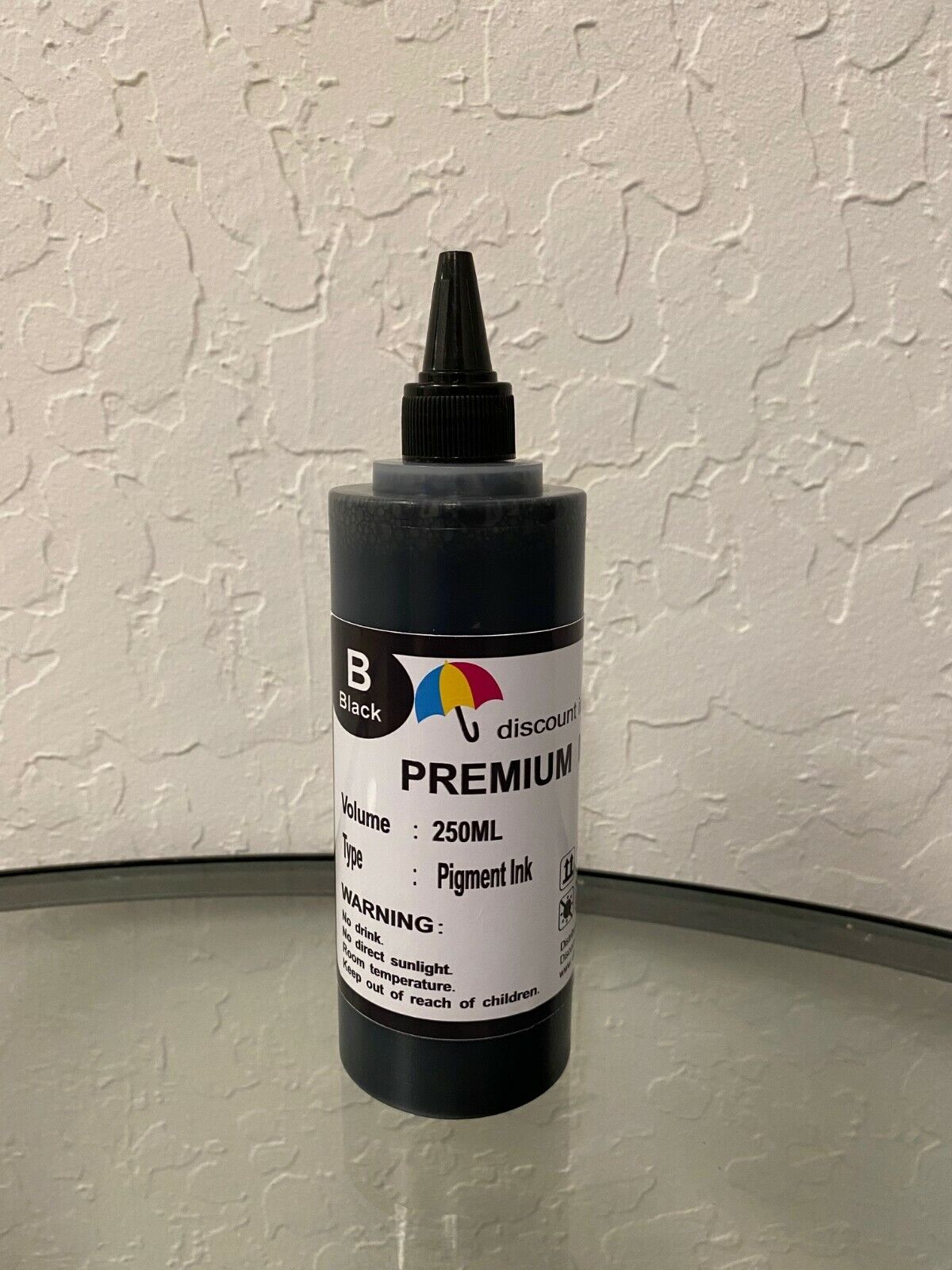 250ml Pigment Black bulk refill ink for Brother Refillable Cartridges, CISS CIS