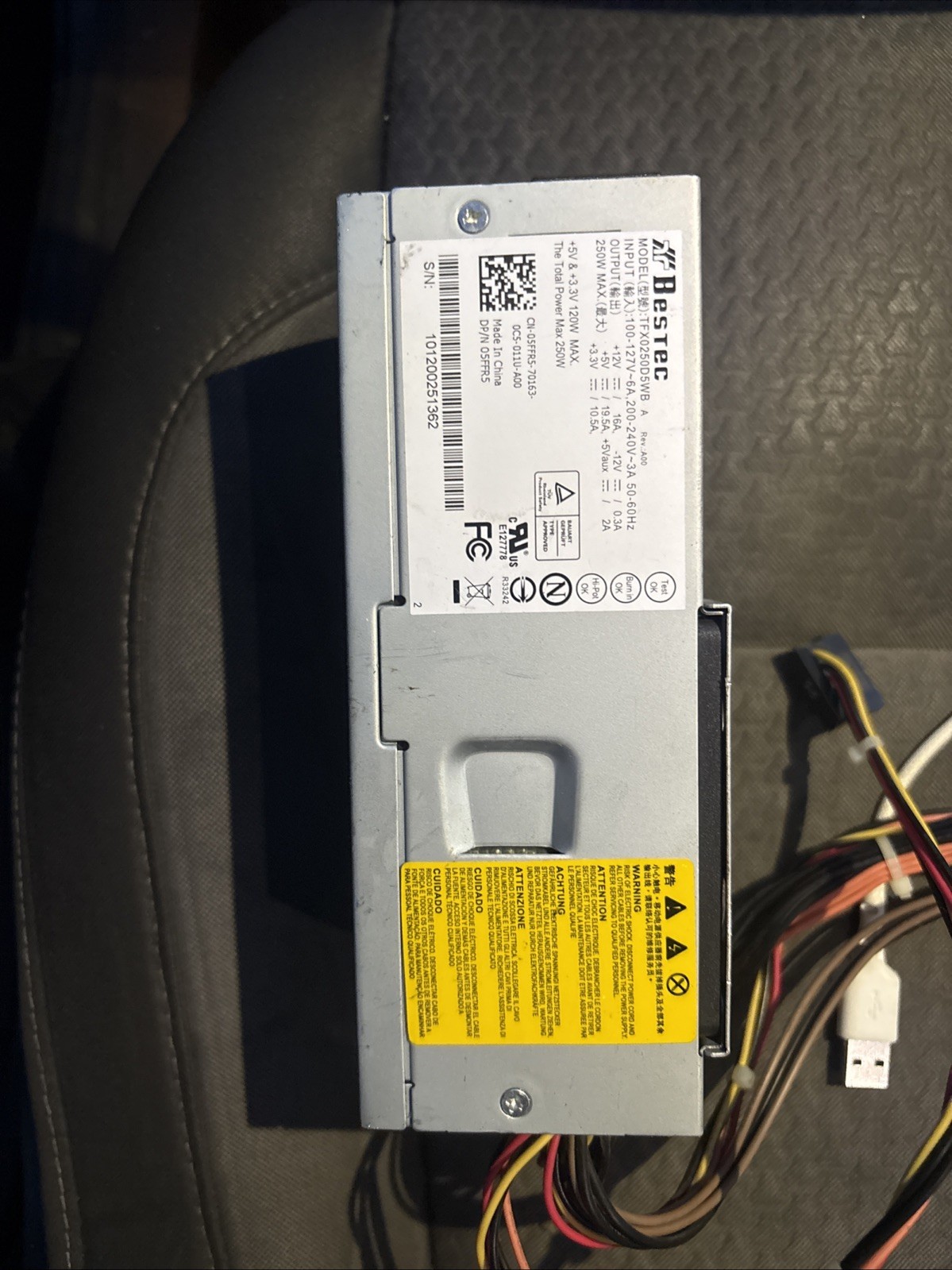 Bestec 0W210D W210D TFX0250D5WB 250W Power Supply for Dell Vostro 220s Tested