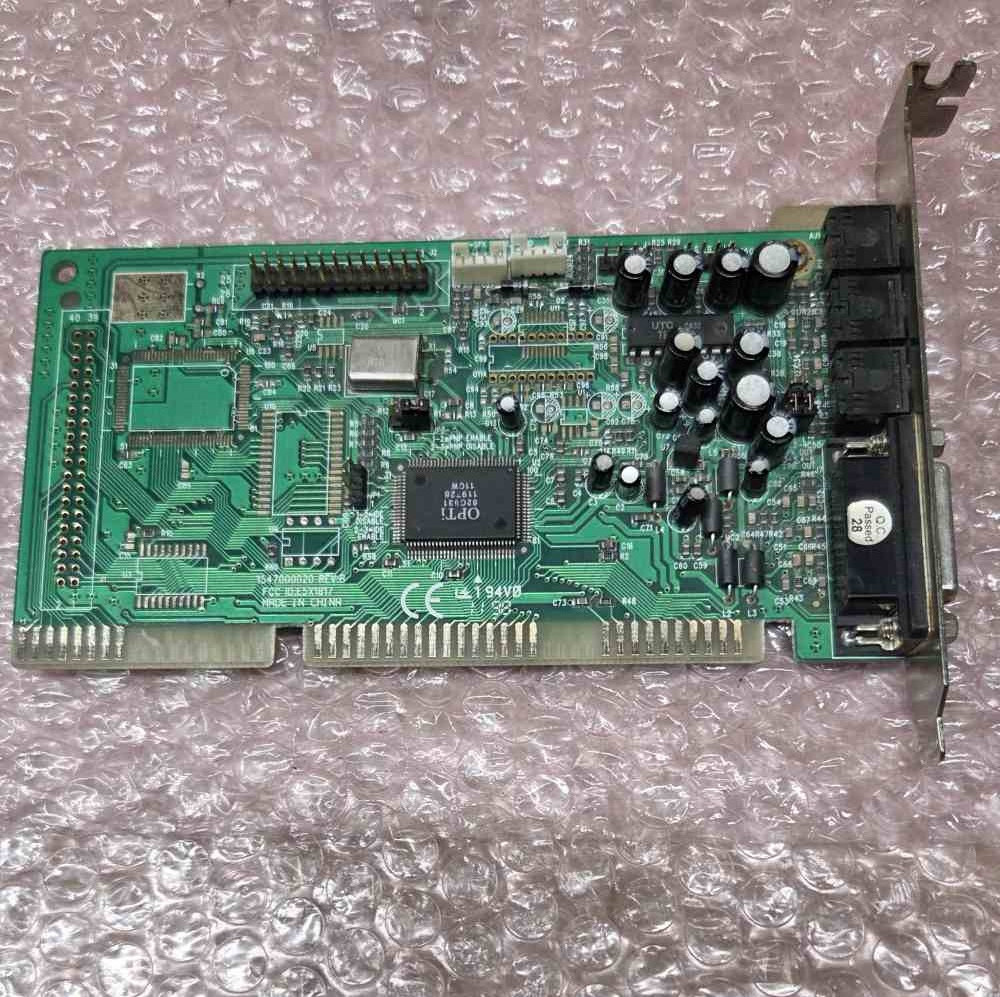 Vintage 1997 BTC 1817DS ISA PnP sound card, OPTi 931 chip 82C931