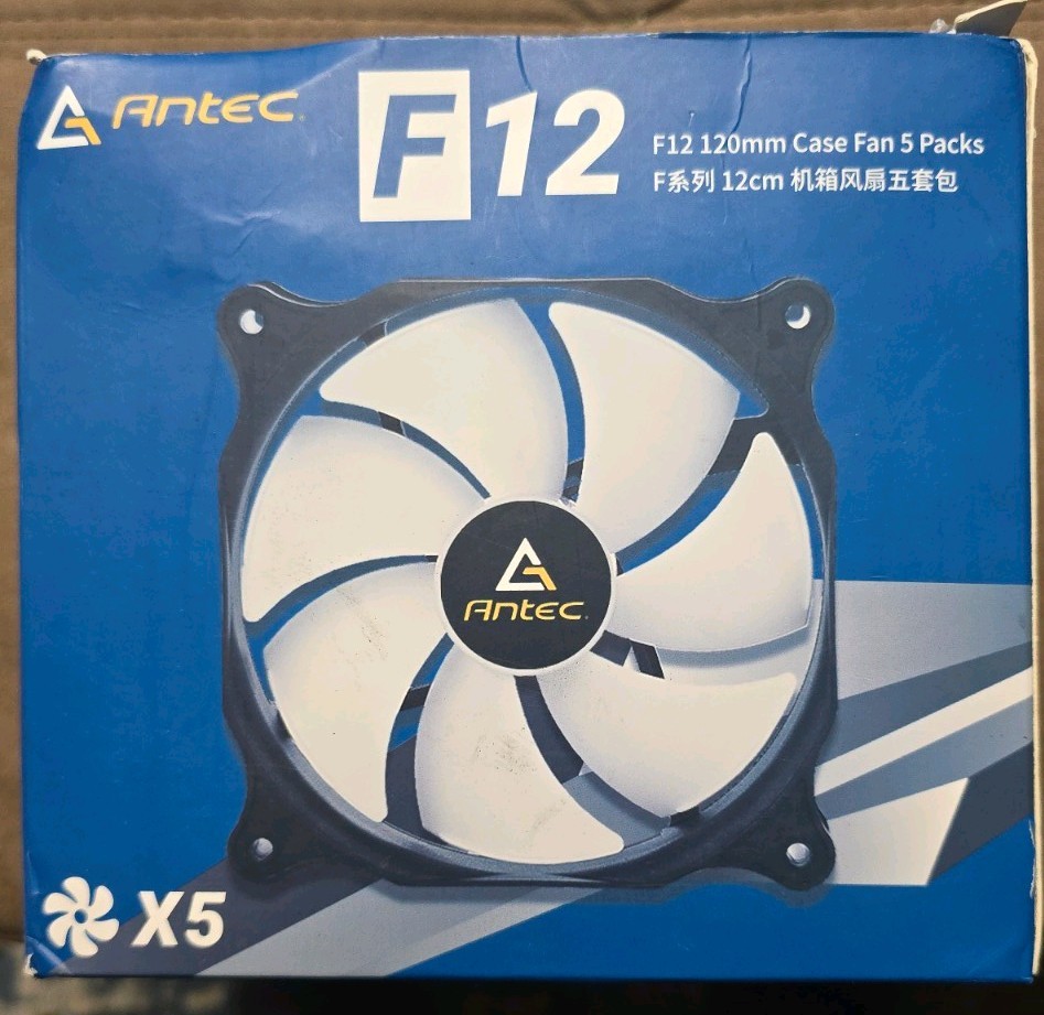 Antec 120mm PC Case Fan 3-pin Connector PF12 Series 5pk desktop