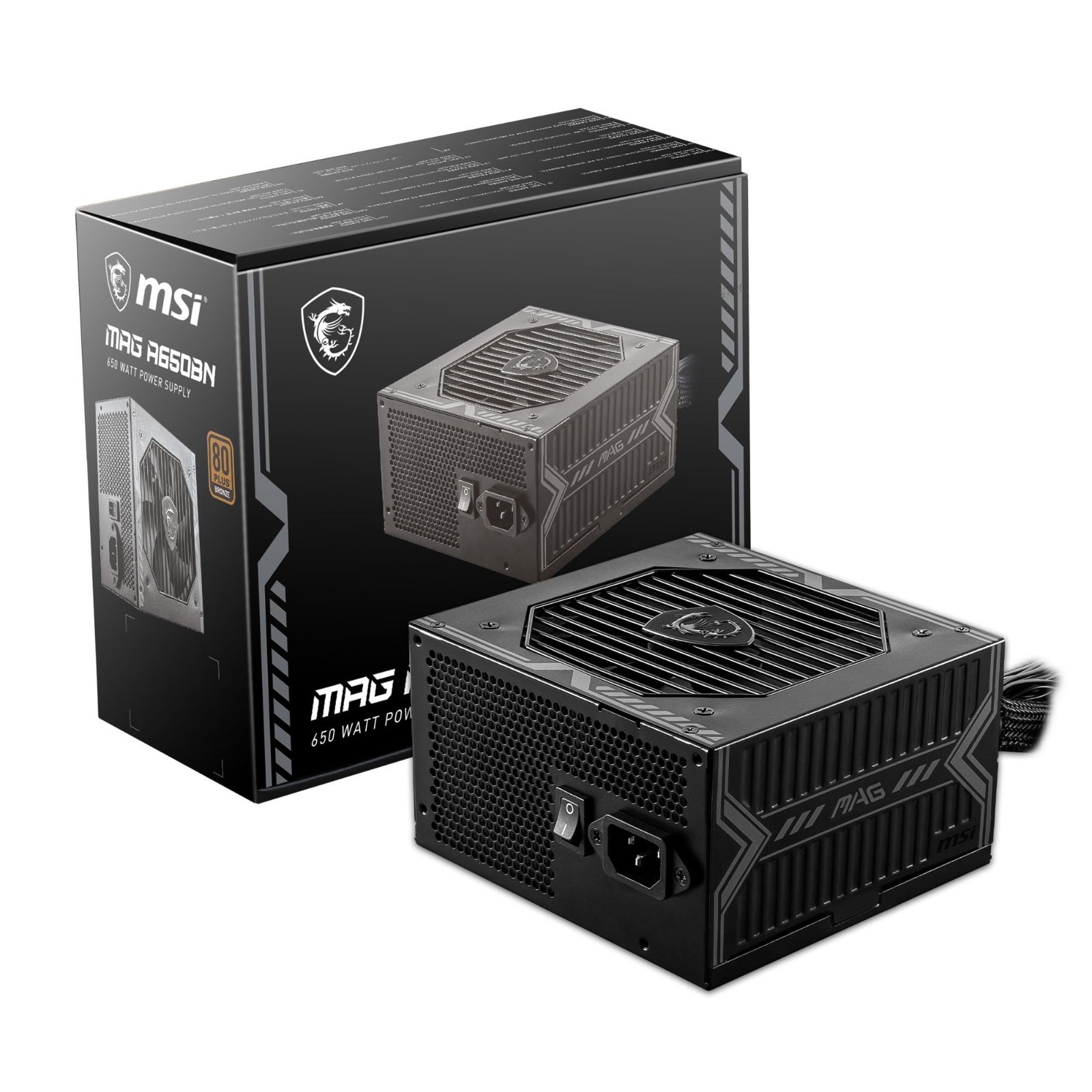 MAG A650BN 650W ATX PSU 80 PLUS Bronze Non-Modular Low Noise Fan