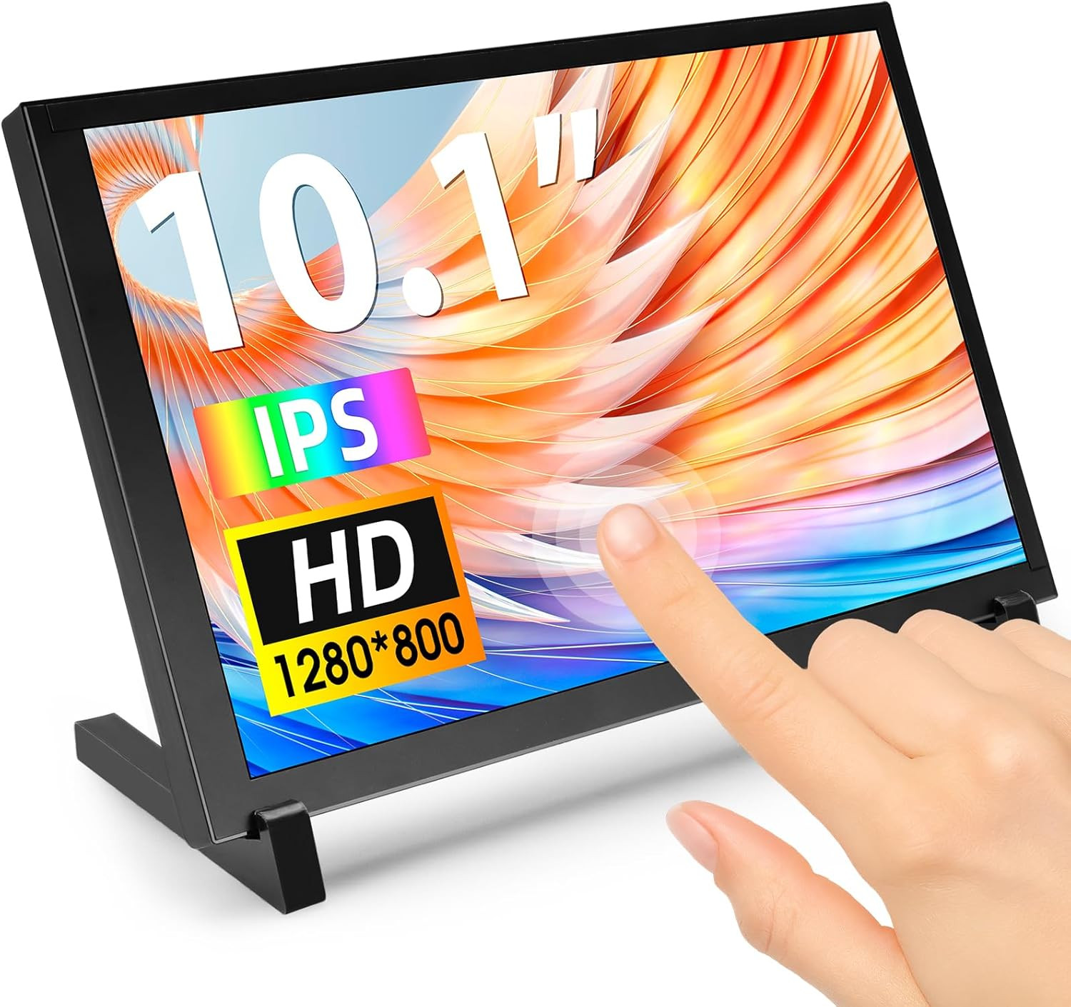 10.1 Inch Touchscreen Monitor, 1280X800 IPS LCD HD Display with Stand, Portable