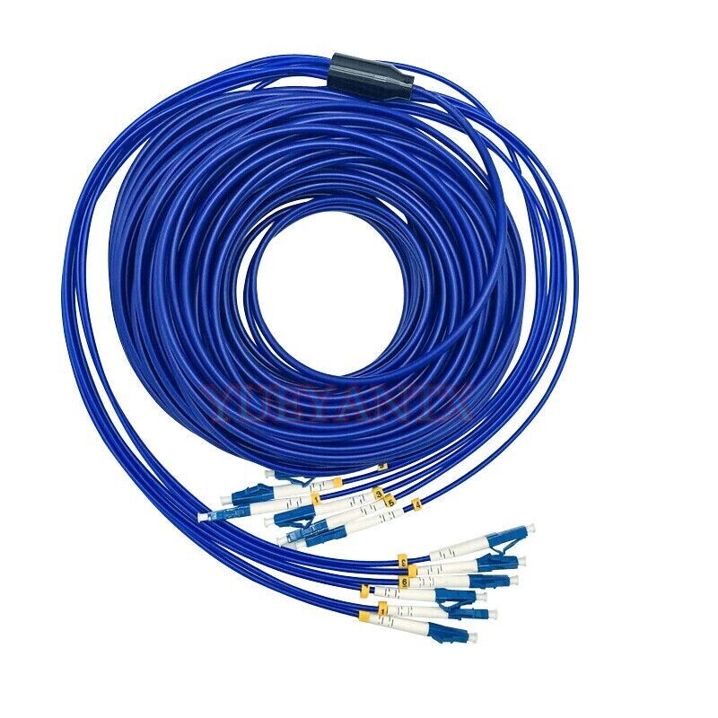 150M Indoor Armored Fiber Cable LC-LC 6 Strand SingleMode 9/125 Fiber Patch Cord