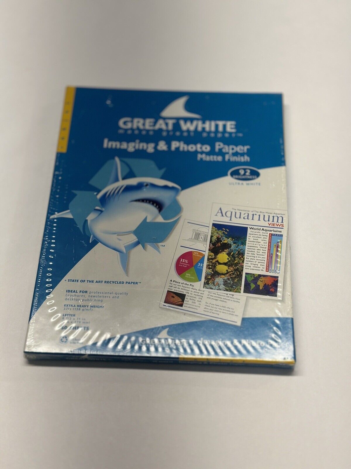 Great White Imaging & Photo Paper 8.5 x 11 Matte Finish Open Box Extra Heavy