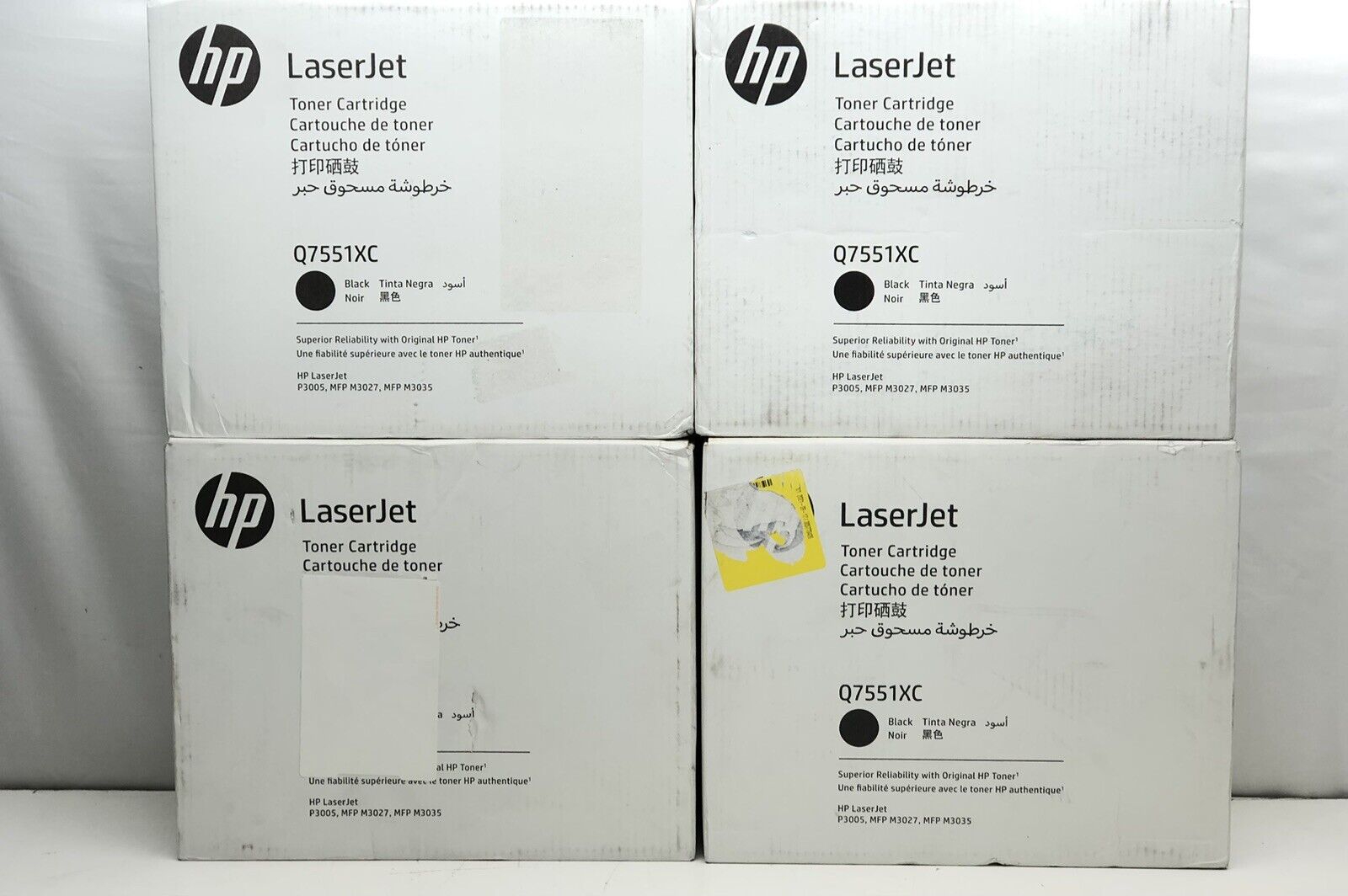 Lot of 4 New GENUINE HP Laserjet Q7551XC Print Cartridge