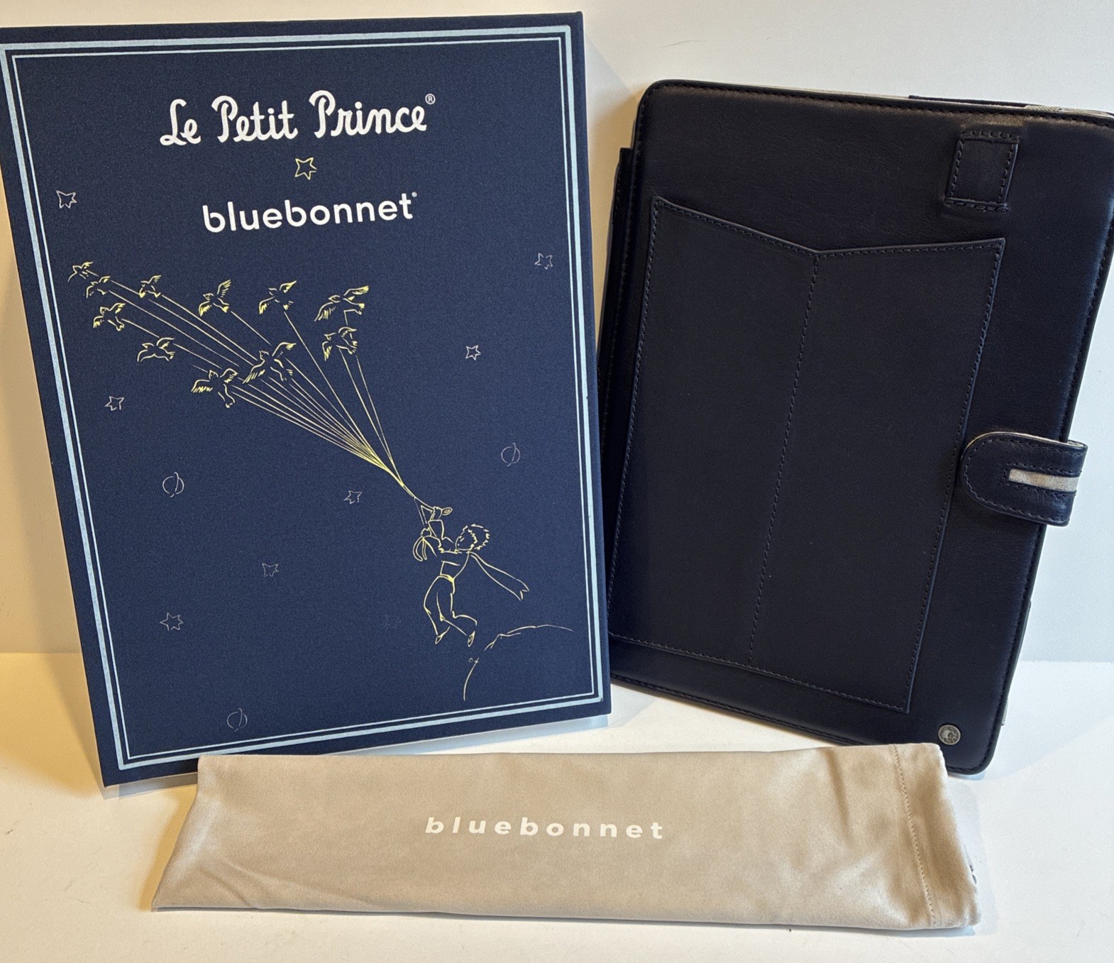 Le Petit Prince X Bluebonnet Leather Laptop Sleeve & Folio for 13" Macbook