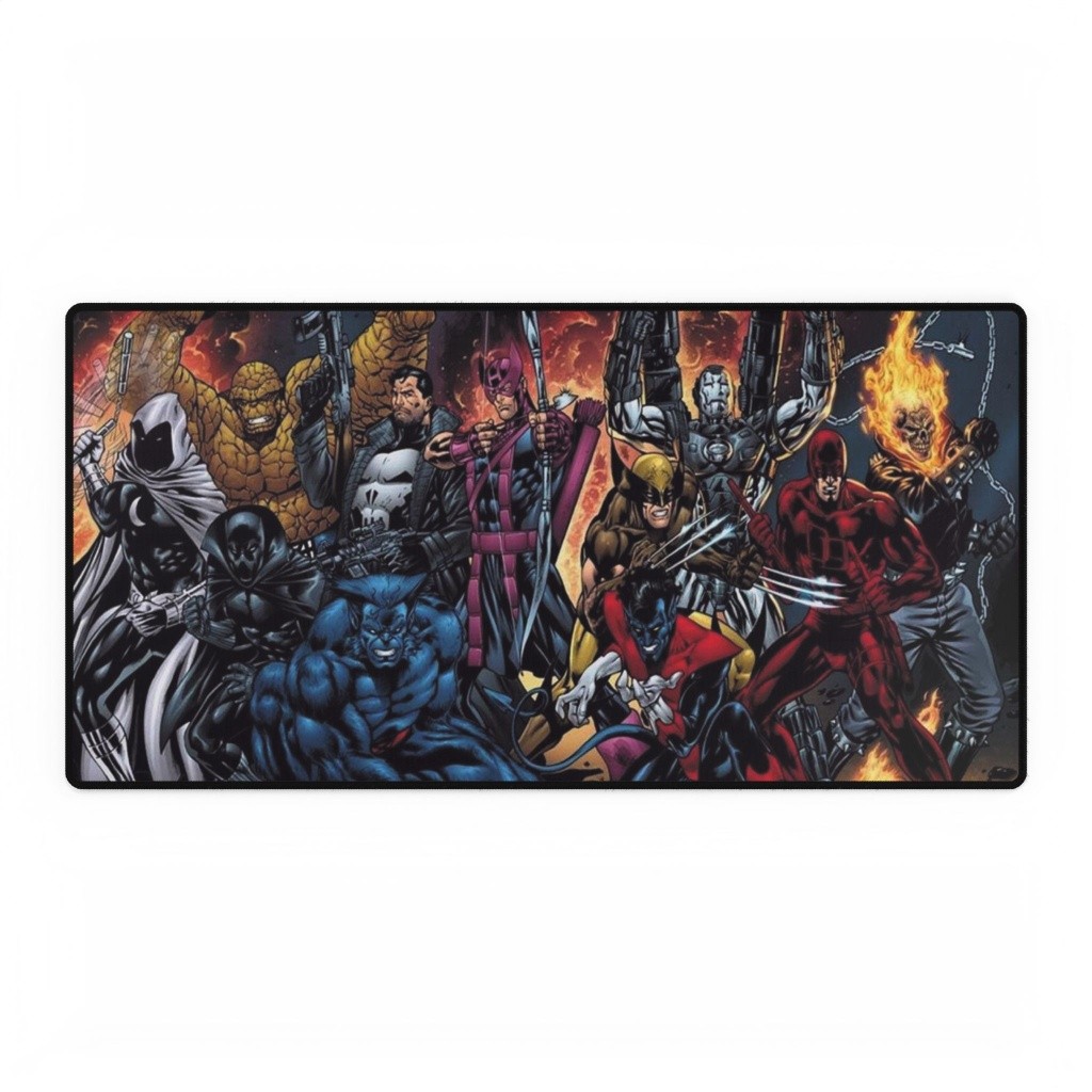 Marvel Superheroes Defenders And Anti-Heroes Ensemble Mouse Pad Desk Mats
