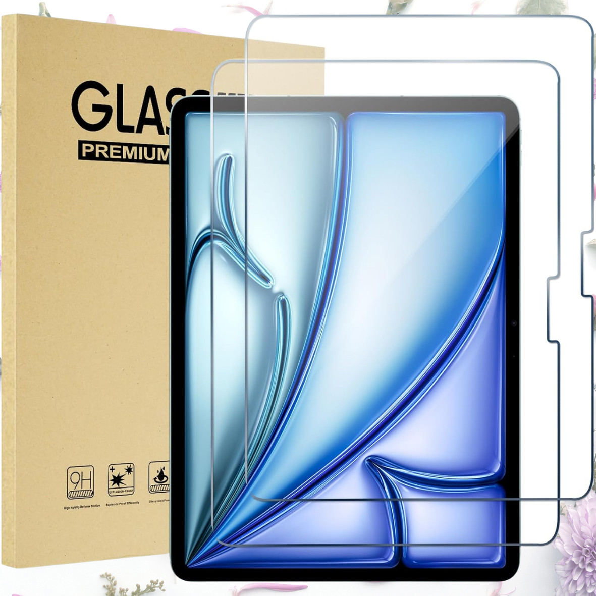 2 PCS For 2026 iPad Air 11-inch (M4/M3/M2) Tempered Glass Screen Protector Saver