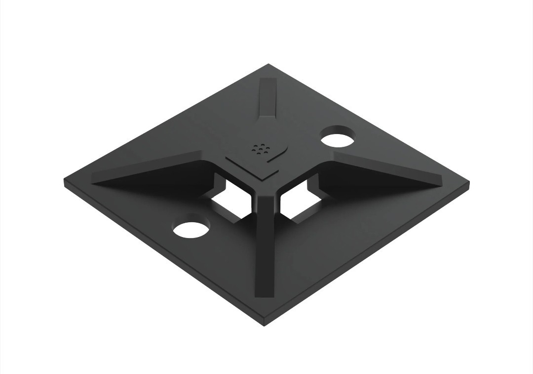 100-Pack, Panduit Adhesive Backed Cable Tie Mounts 1.120" Black NEW ABM112-AT-C0