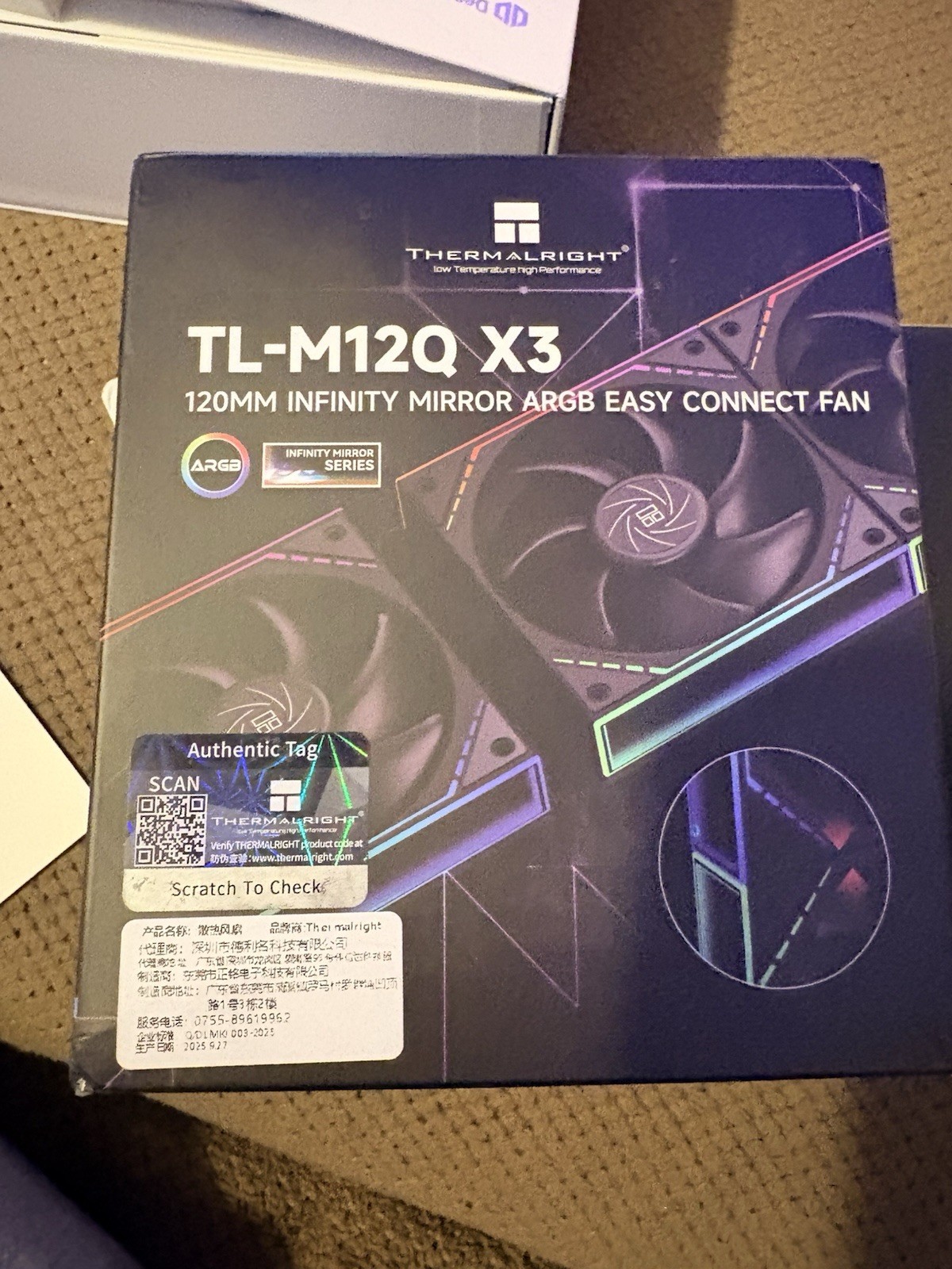 TL-M12Q X3 120mm PC Case Cooling Fans, Daisy-Chain | 2000RPM | High Airflow |