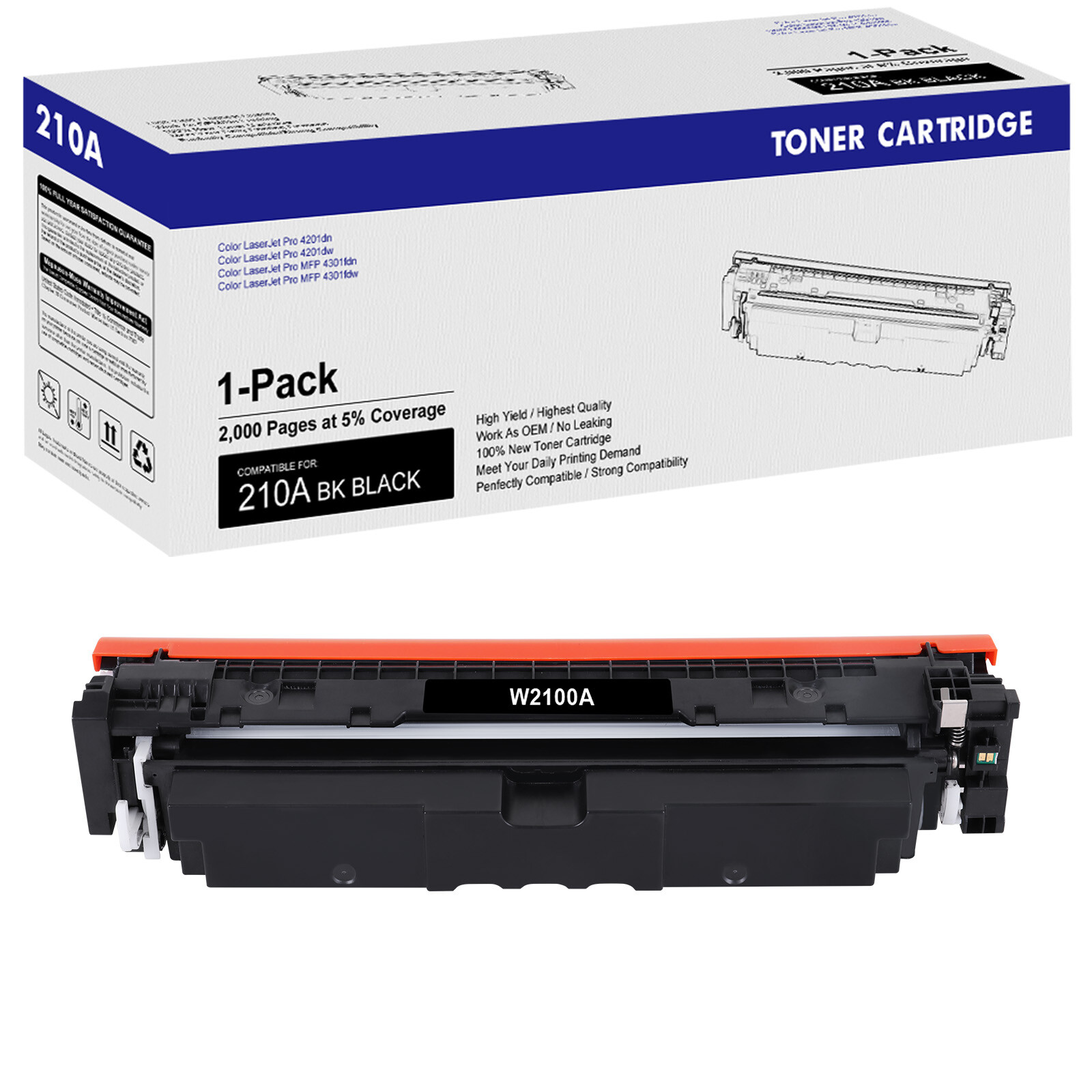 210A W2100A Toner Compatible for HP Color LaserJet Pro 4201dn 4201dw MFP 4301fdw