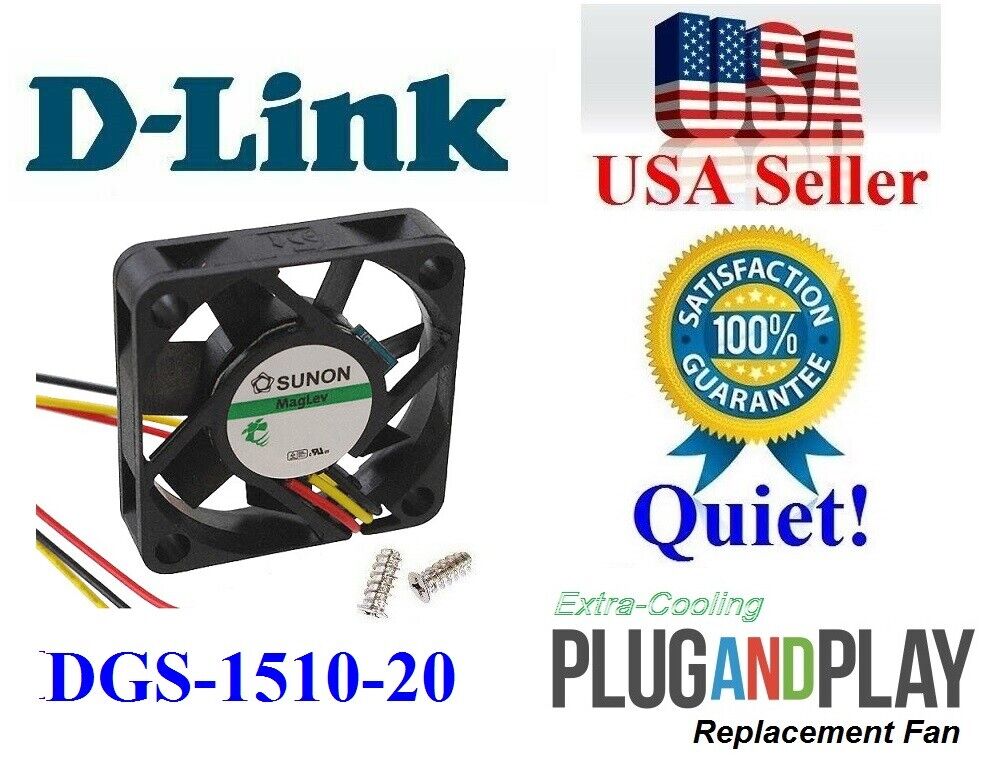 1x Quiet Replacement Fan for D-Link DGS-1510-20