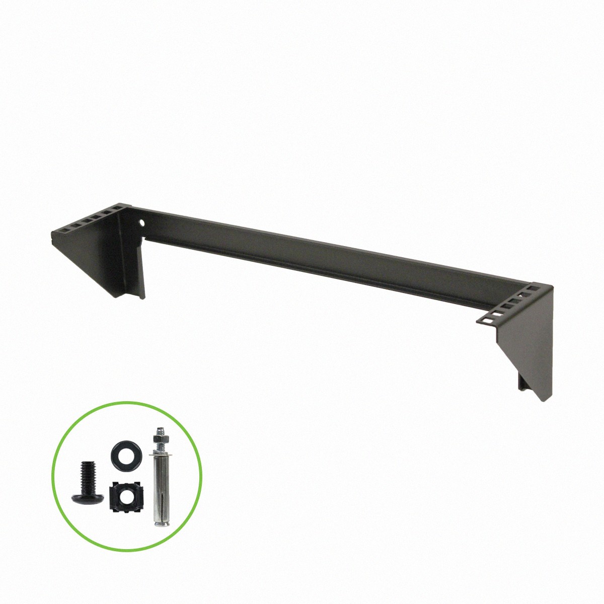 2 Space 2U 19" Vertical Low Profile Space Saver Network IT Steel Wall Mount Rack