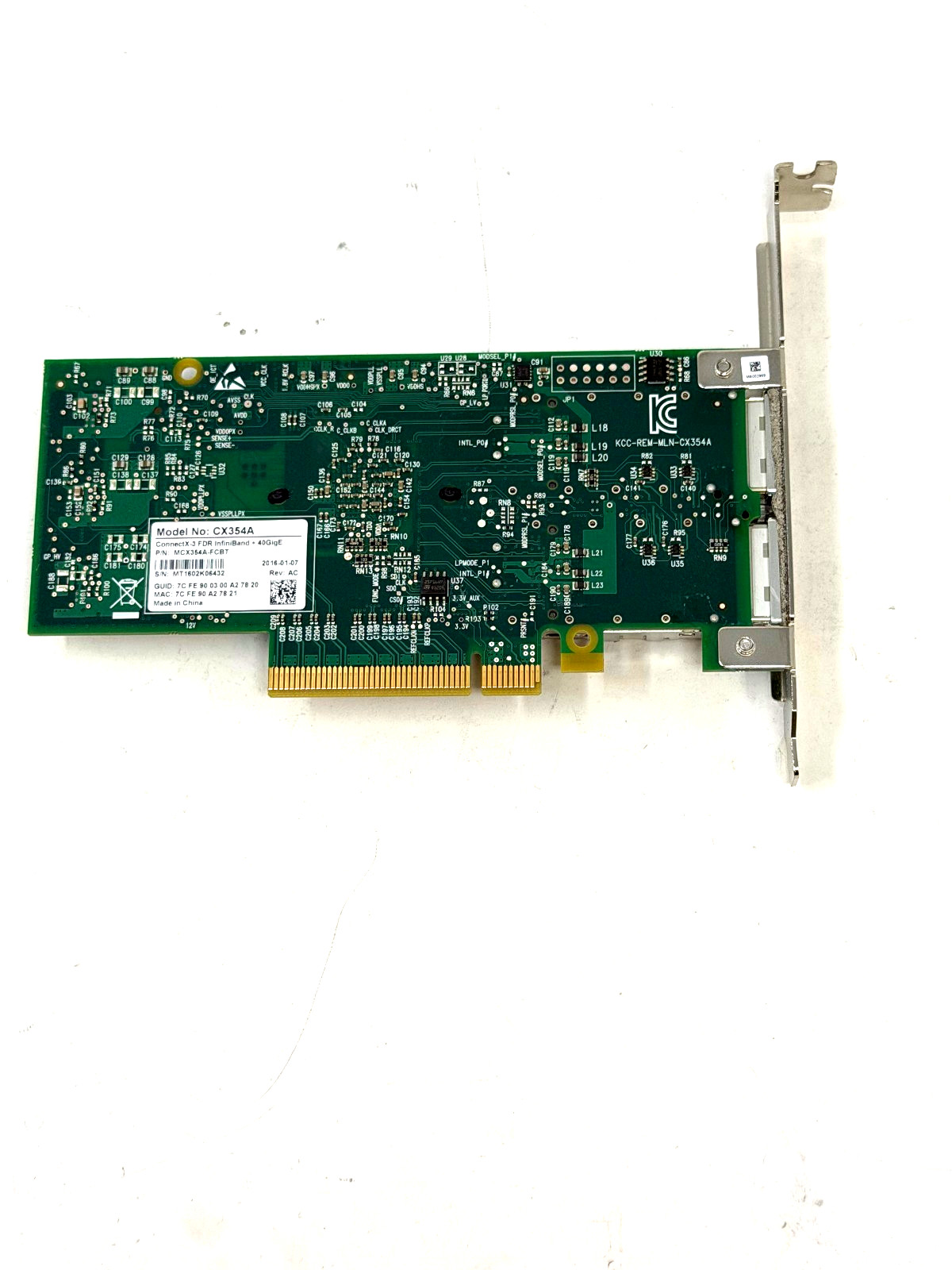 *Lot of 2* MELLANOX MCX354A-FCBT CONNECTX-3 QDR INFINIBAND+ 40/56gbe DUAL PORT