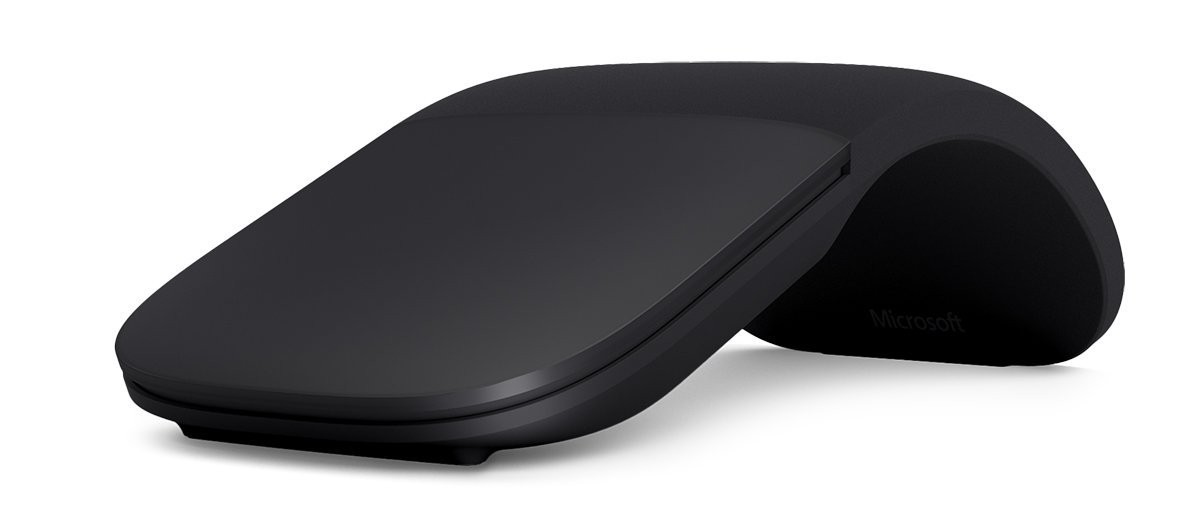 Microsoft Arc Mouse Black Bluetooth Wireless Slim Ergonomic PC Laptop