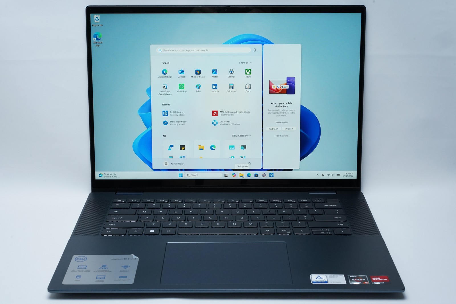 Dell Inspiron 16 7635 2-in-1 16" Laptop Ryzen 5 7530U 16GB 512GB Touch 2K