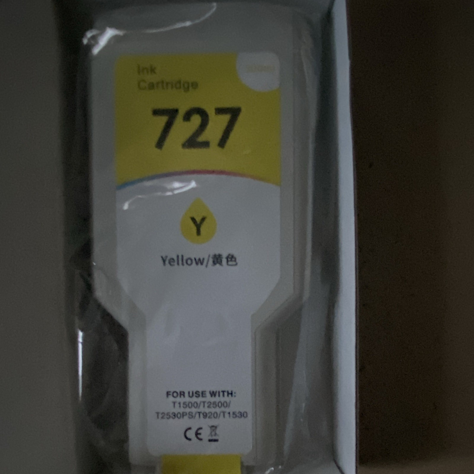 HP #727 300ml Yellow Ink Cartridge T1500/T2500/T2530PS/T920/T1530