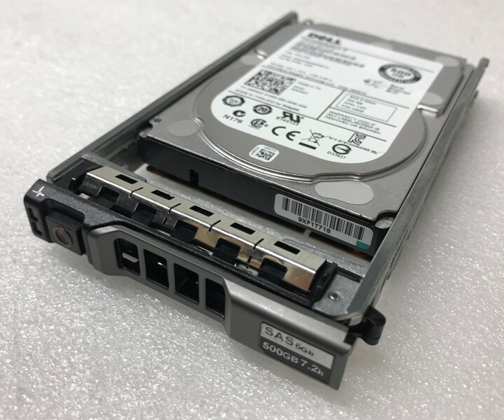 2x Dell 55RMX 055RMX 500GB 7.2K SAS 6Gbps 2.5" Hard Drive Constellation.2 w/Tray