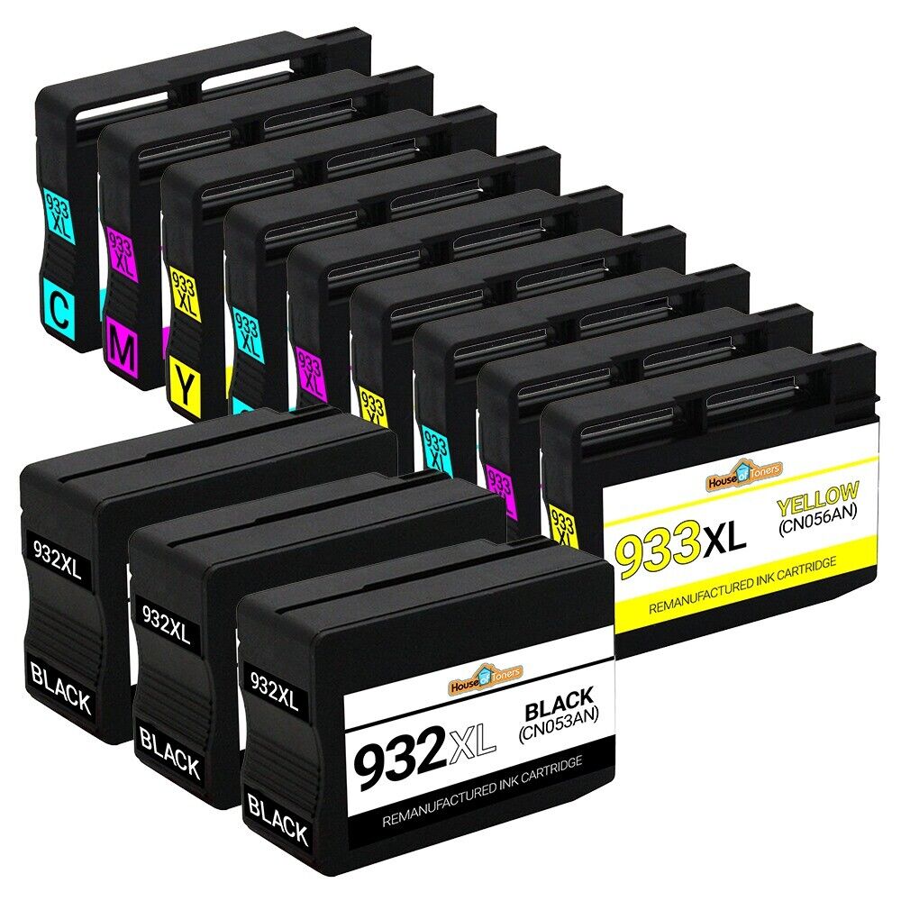 12 PACK 932XL 933XL Inkjet Cartridges for HP Officejet 6100 6600 Printer Series