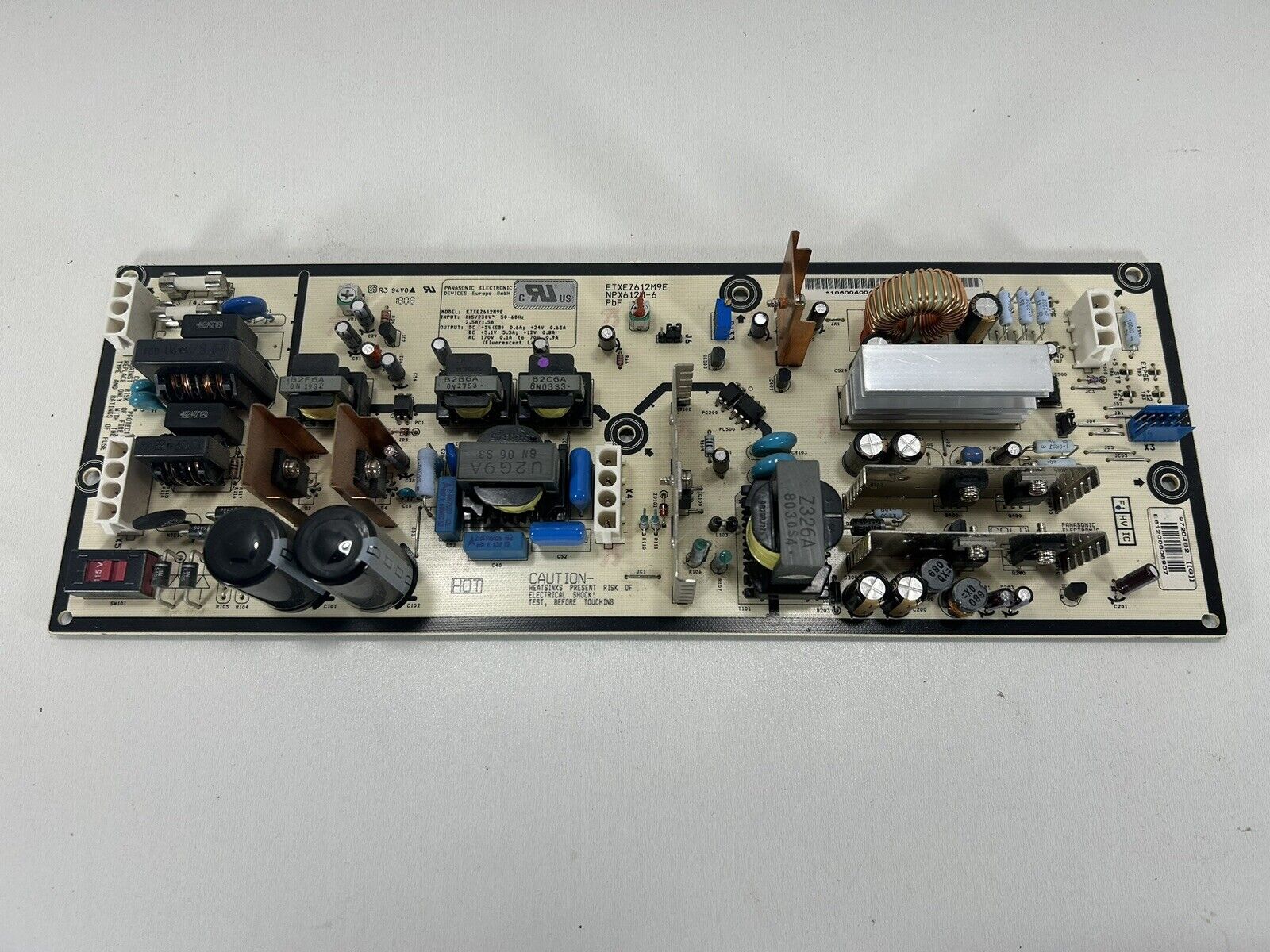 Panasonic Power Supply Board Part # ETXEZ612M9E, NPX612M-6 for Oce TDS600