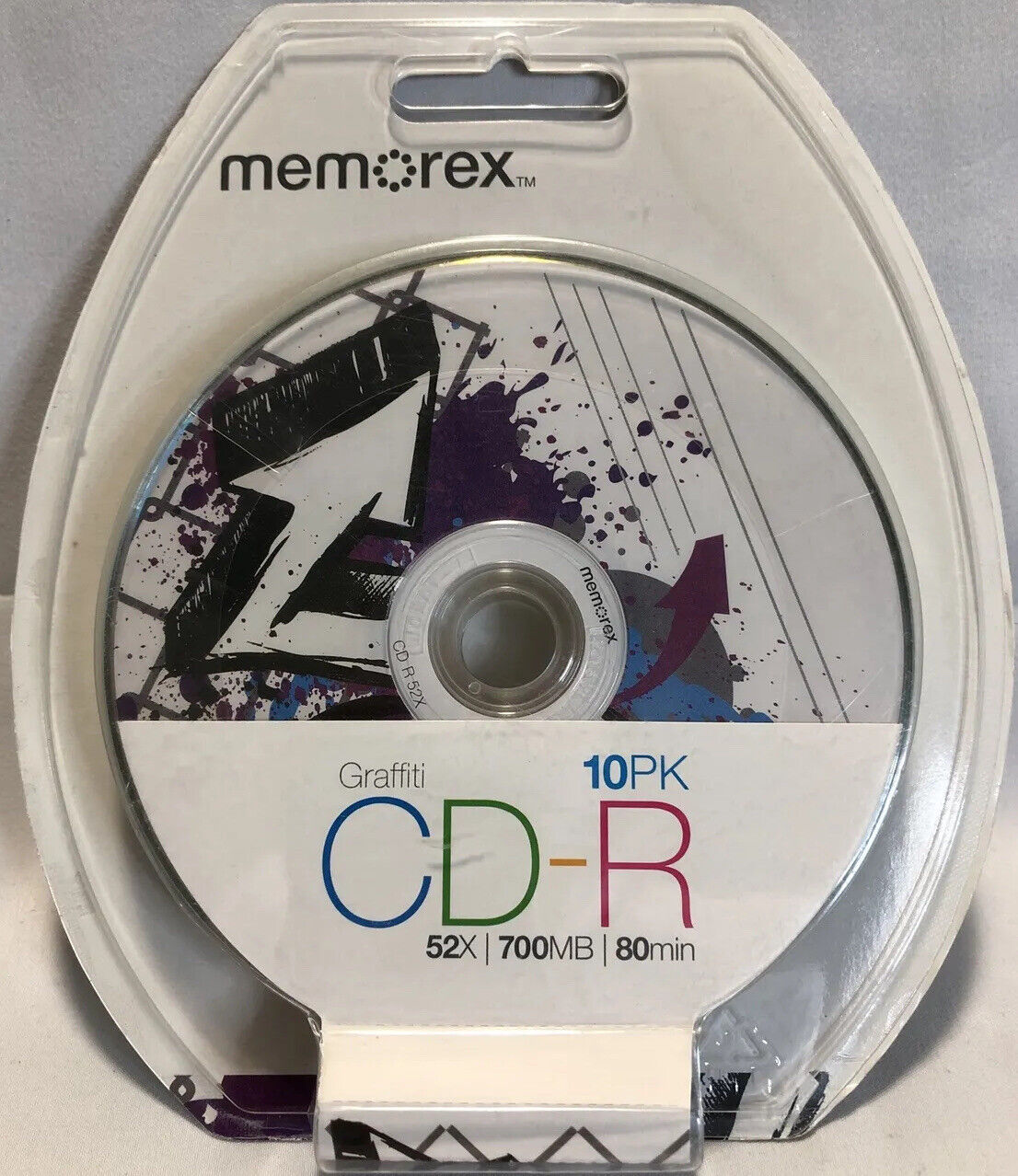 Memorex Designer Series Graffiti 52x speed 700mb 80 min CD-R Discs 10 Pack NIP
