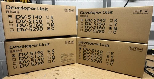 Set of Genuine Kyocera DV-5140C + DV-5140M + DV-5140Y + DV-5140K Developer Units