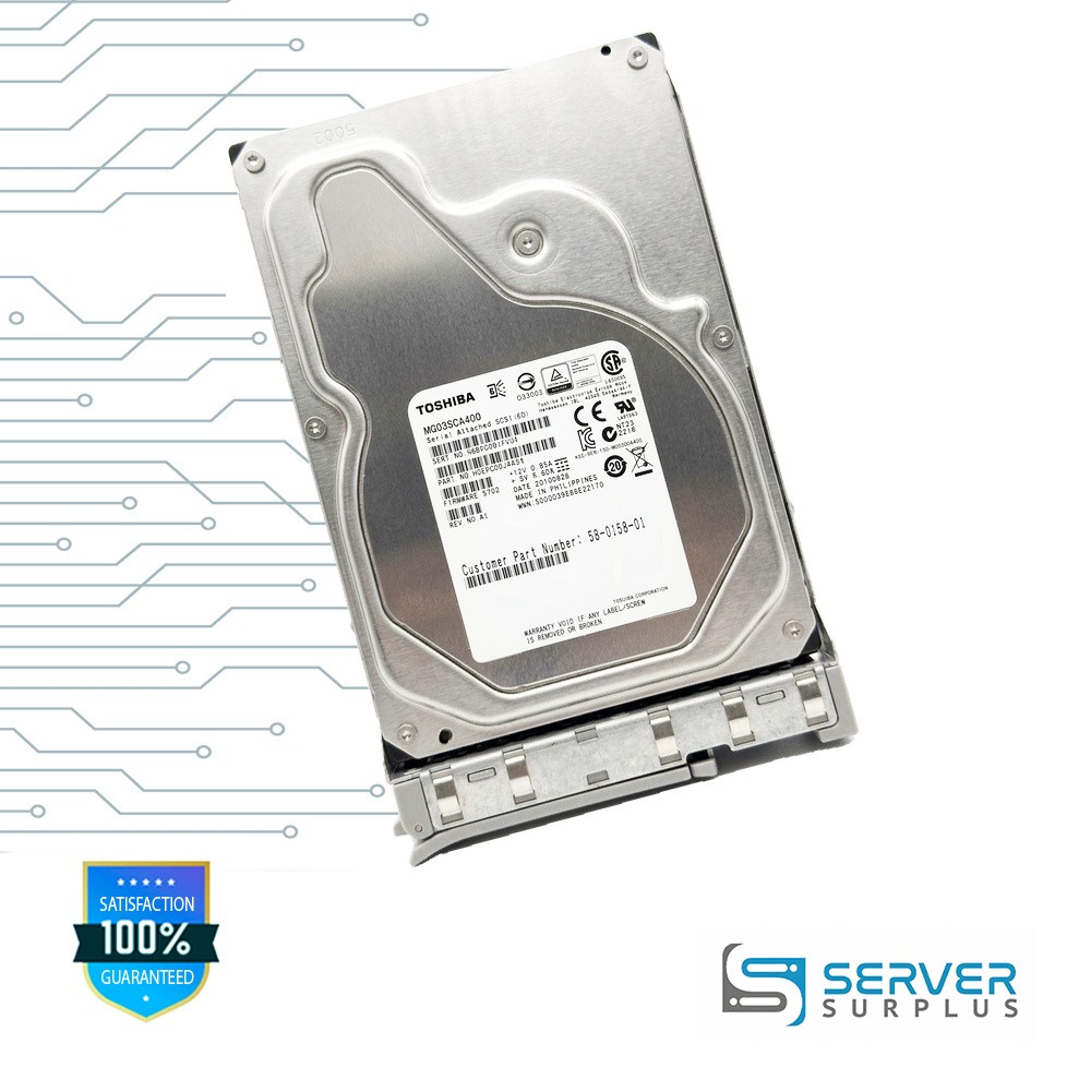 Toshiba MG03SCA 4TB SAS 6Gb/s 3.5 in Enterprise HDD | MG03SCA400 | 58-0158-01