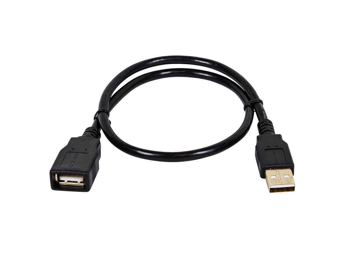 1.5ft USB 2.0 A Male to A Female Extension 28/24AWG Cable (Gold Plated)  5431