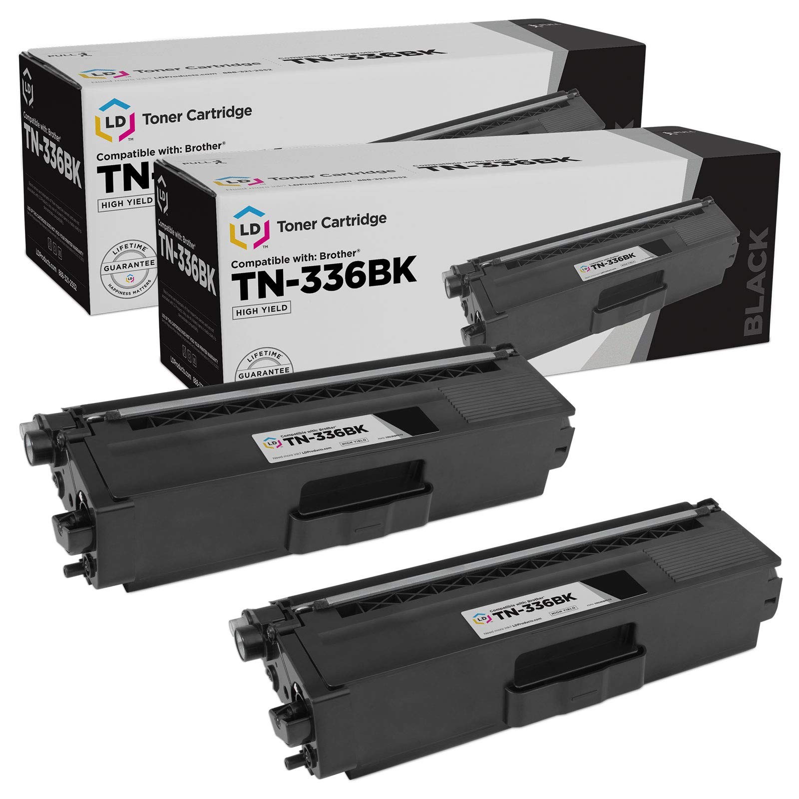 LD  for Brother TN336BK 2pk HY Black HL-L8250CDN L8350CDW L8600CDW L8850C