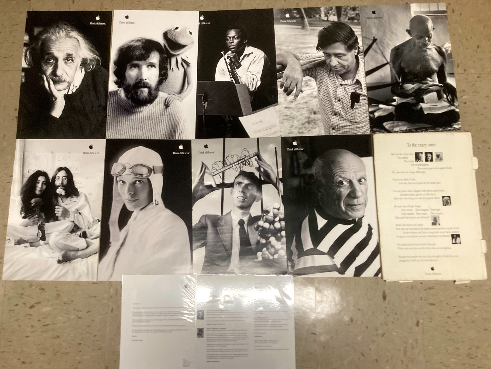 Apple Think Different Genius Educators - Posters, Letter, Biographies, Packaging