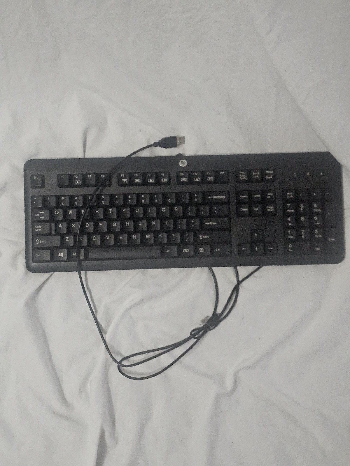 Open Box Wired Hp Keyboard Very Nice Condition Tested and Working Fast Shipping
