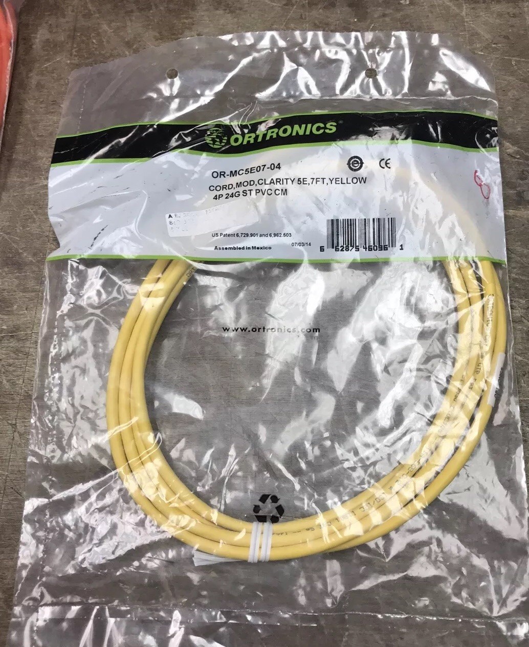Ortronics Mc5e07-04 Cord 7 Ft Yellow