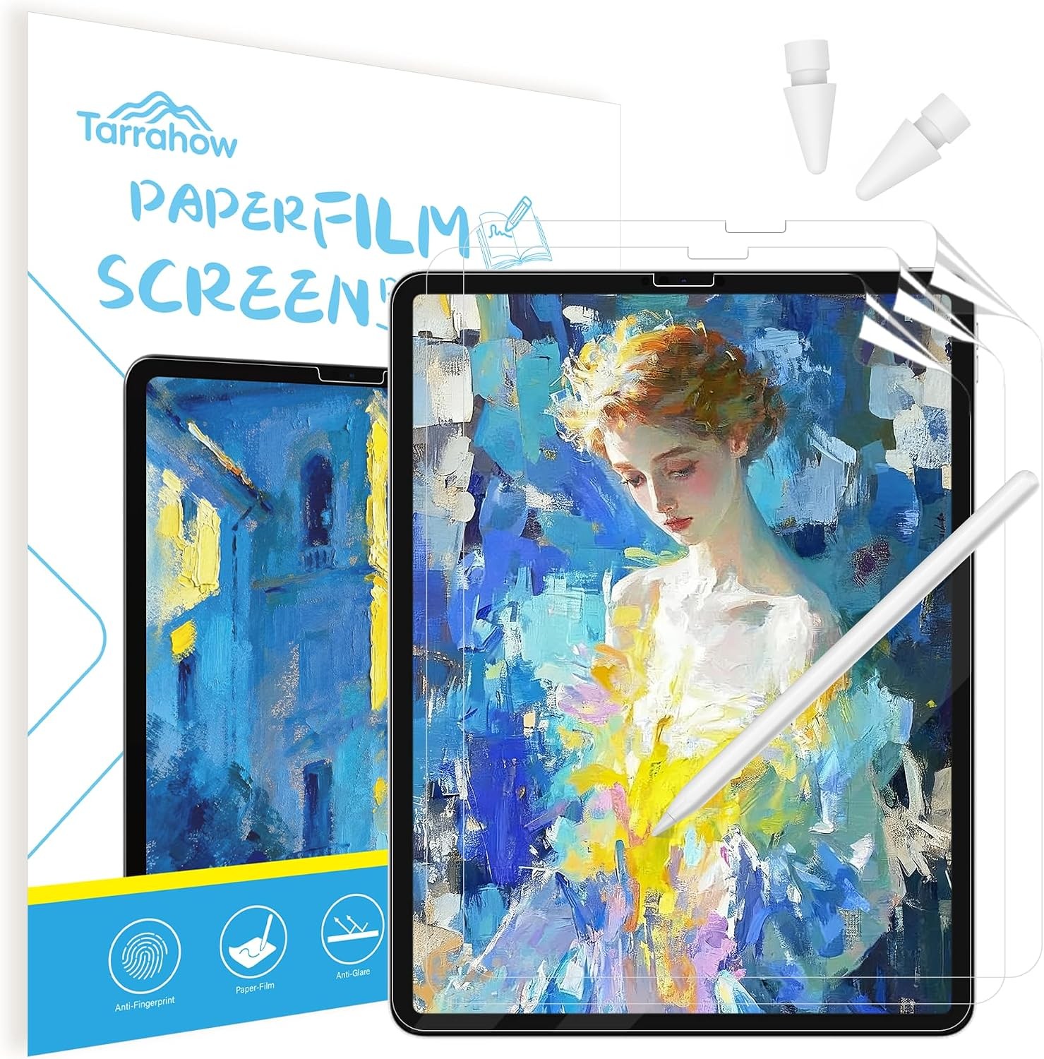 3 Pack Paper Screen Protector for iPad 10.2" | Matte, Anti Glare, Touch Sensitiv