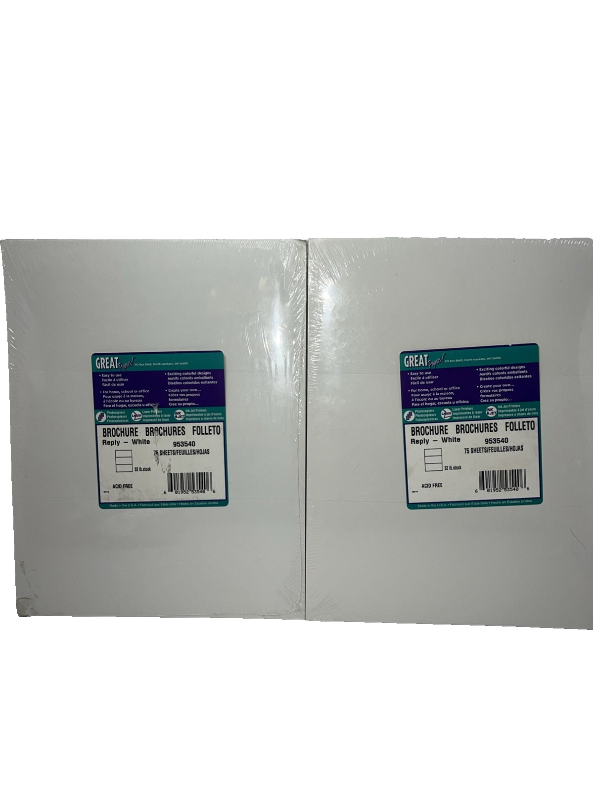 GREAT PAPERS Letterhead Brochure150 Sealed Package Acid Free New Lot of 2