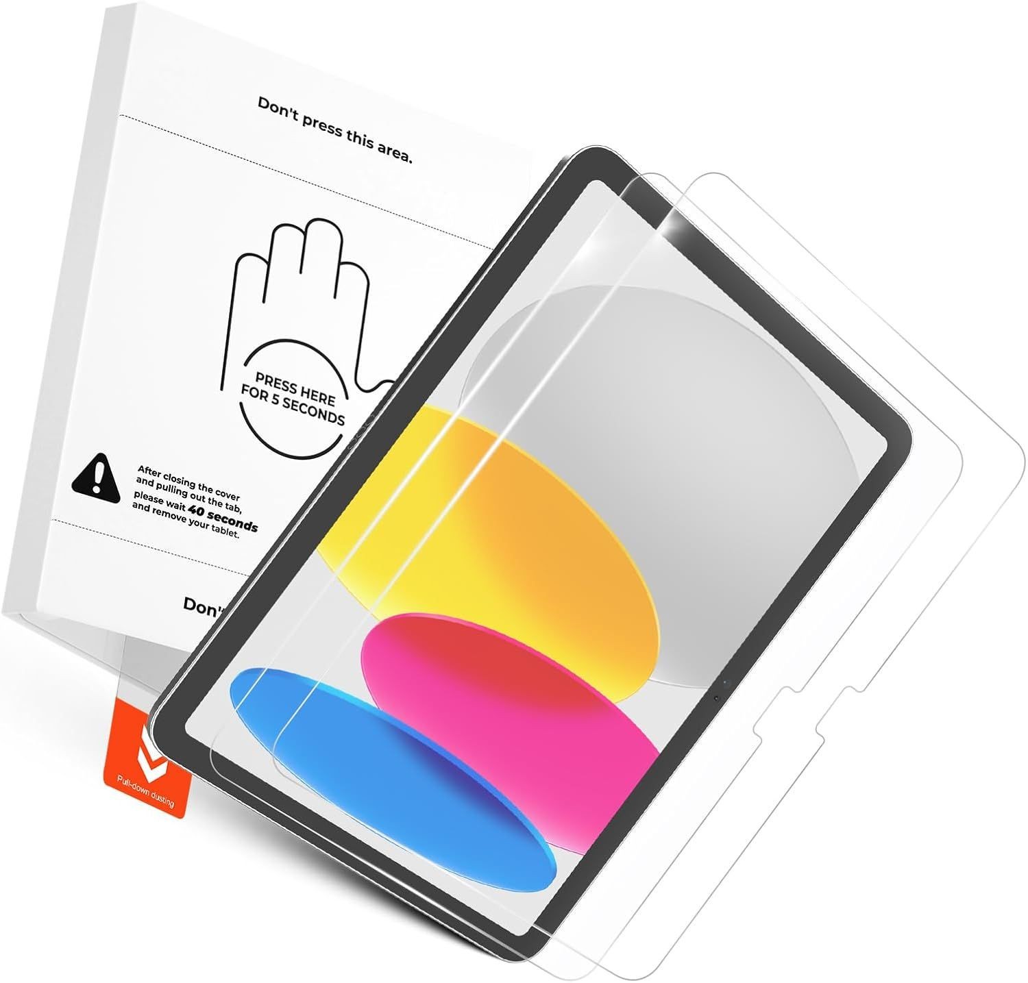 2 Pack Tempered Glass Screen Protector with Bubble-free Installation Tray, HD Cl