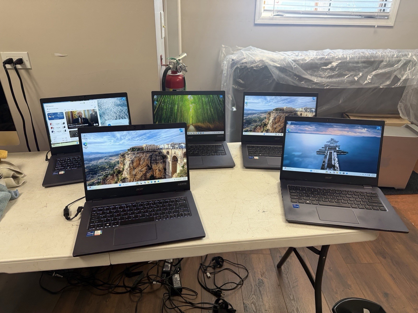 LOT OF 5 ✅ ACER TravelMate P414-51 ✅ 14" FHD ✅ i7-1165G7 ✅ 16GB ✅ 512gb Win 11P