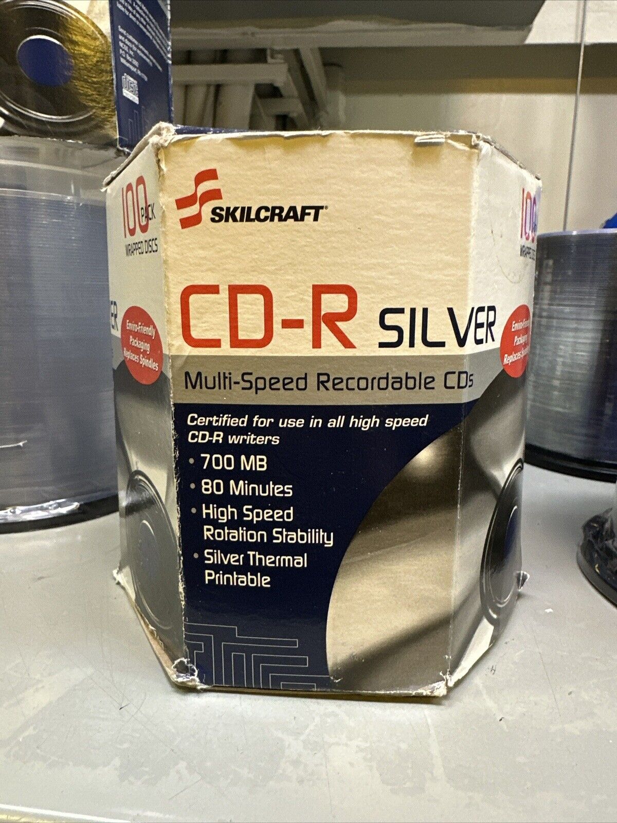 (100-Pk) Skilcraft Thermal Printable Cd-R 146004 (3 avaliable)