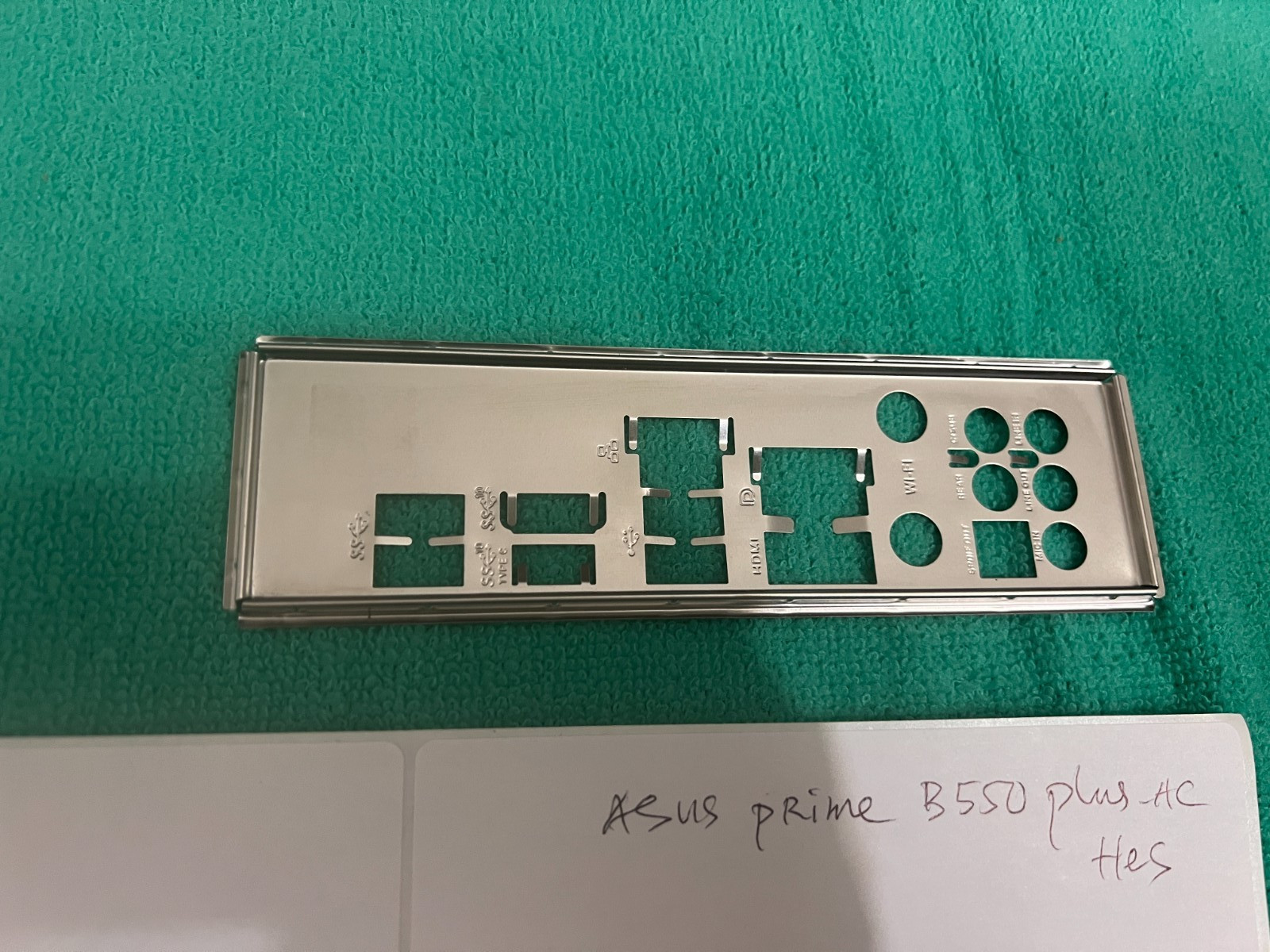 ASUS IO SHIELD FOR ASUS  PRIME B550 PLUS AC HES   ( MINT ) , ORIGINAL