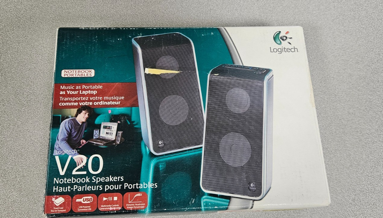 Logitech V20 USB Laptop Notebook Speakers Portable 