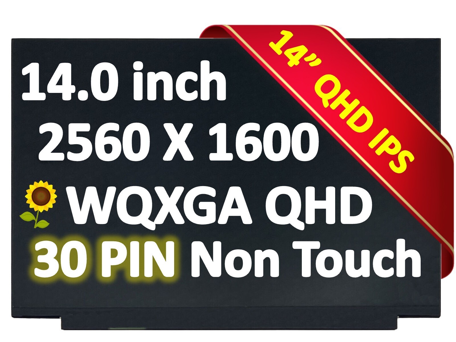 NEW 14" LCD screen for LM140GF1L 02 LM140GF1L02 2560X1600 30 Pin 16:10 Matrix